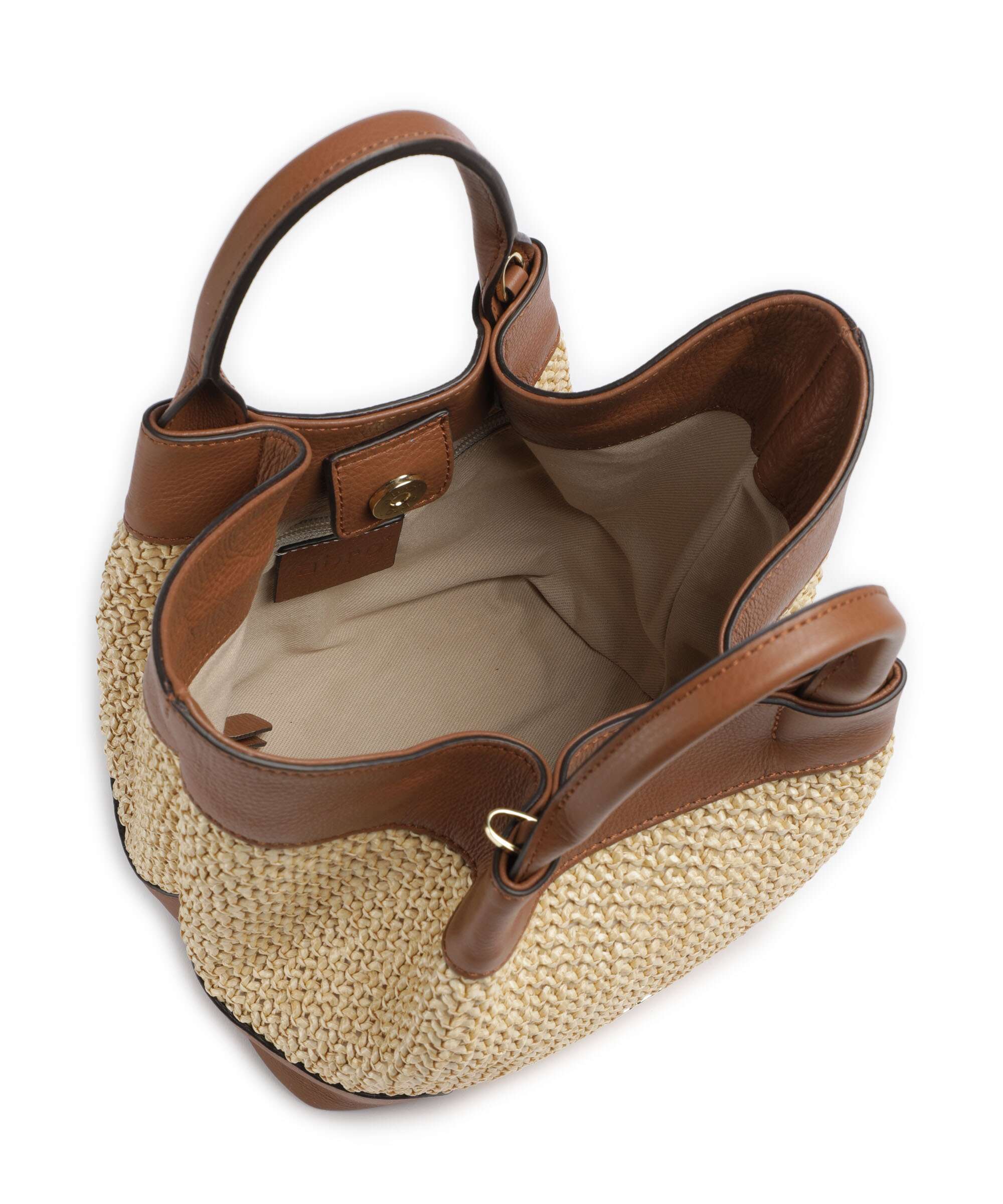 Abro Maglia Raffia Essential Small Handbag natural/nut - Image 5