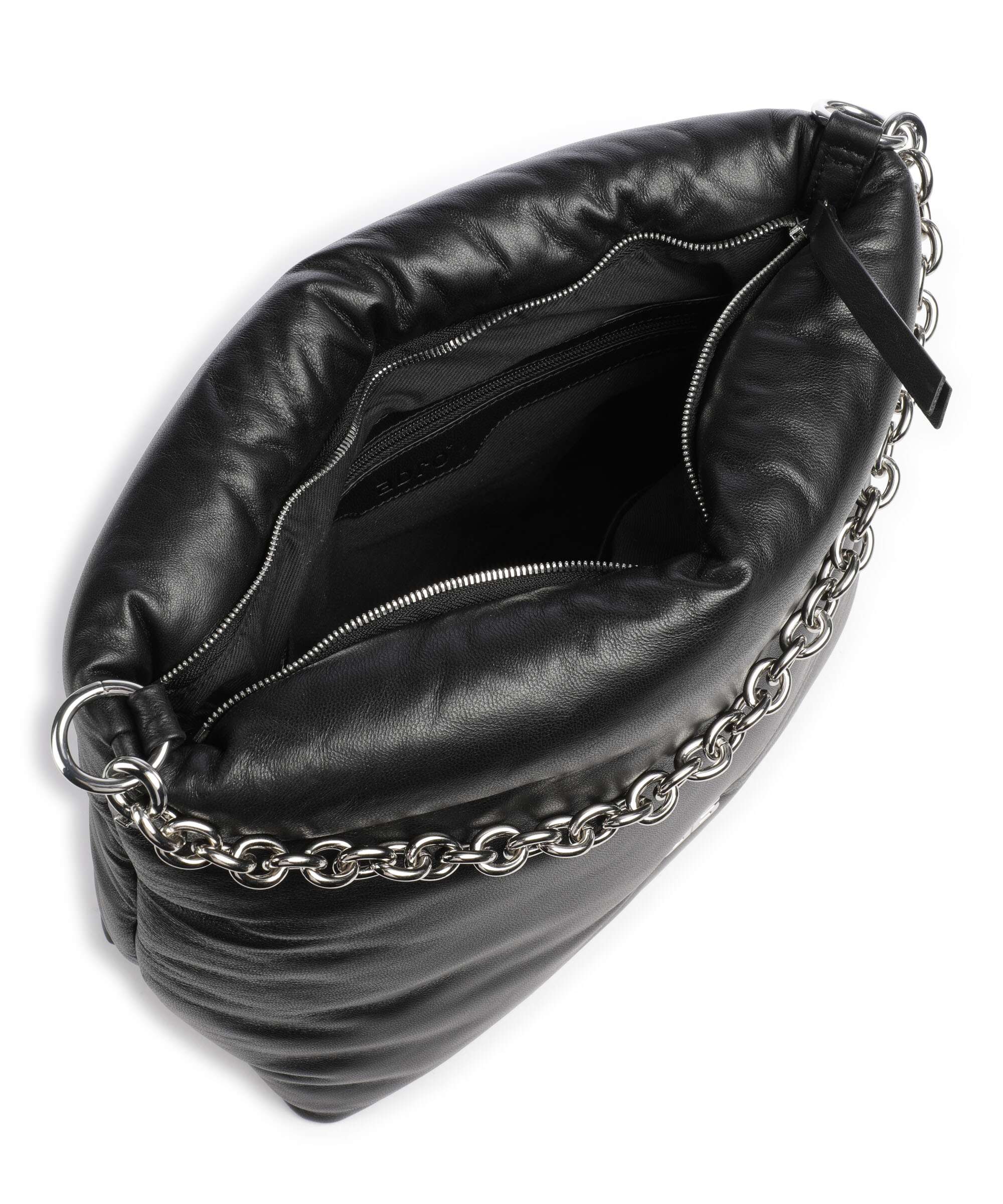 Abro Piuma Lucido Puffer Hobo bag black/nickel - Image 6
