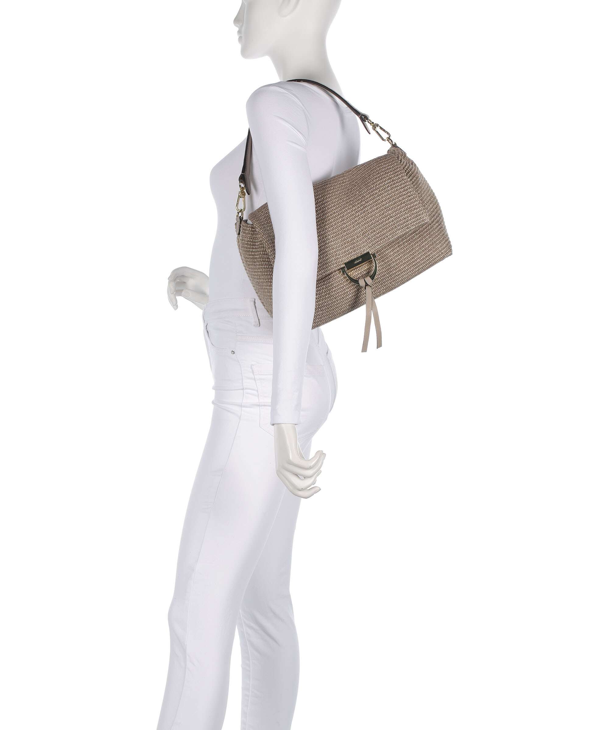 Abro Raffia Classica Temi Large Shoulder bag siena - Image 3