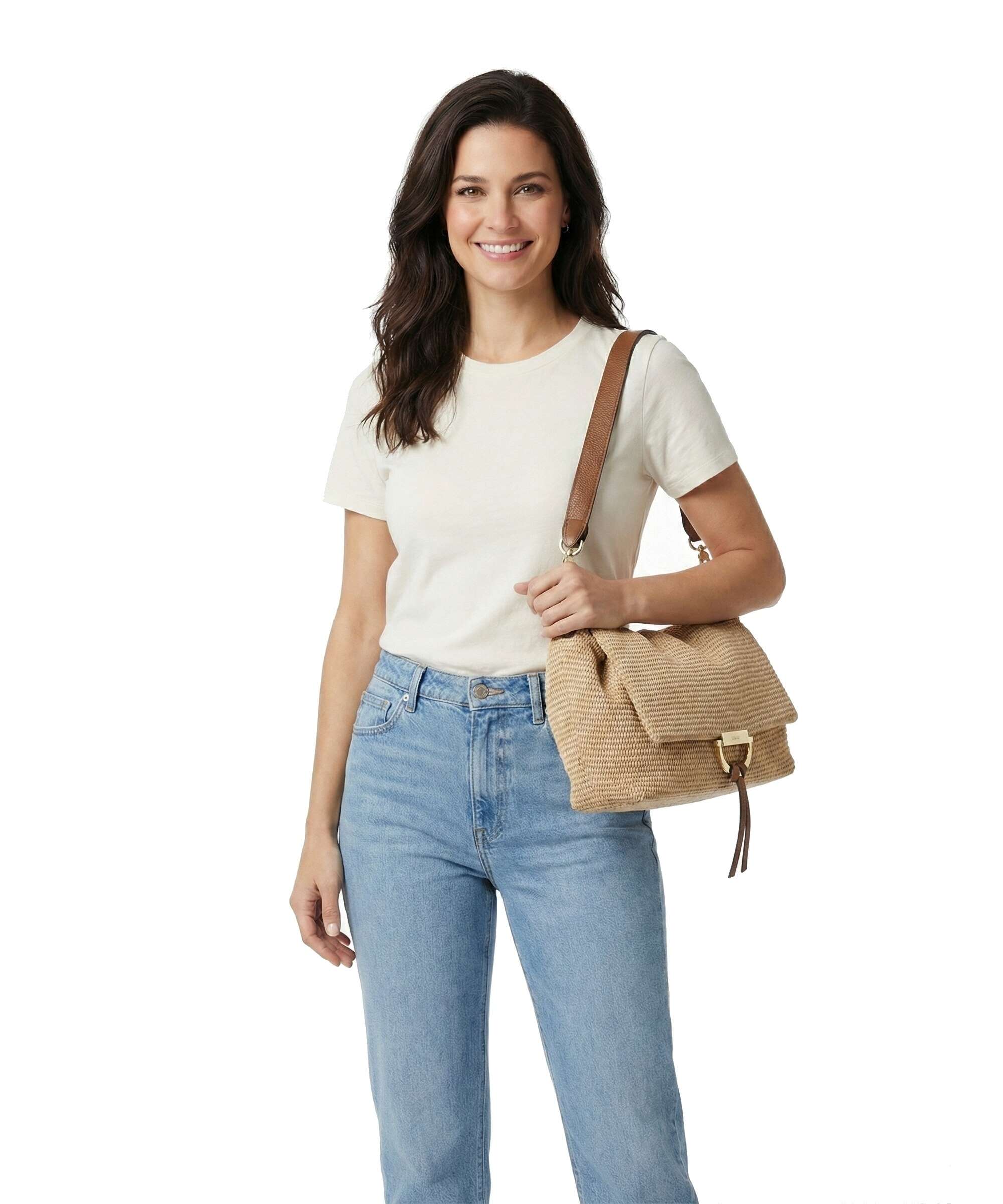 Abro Raffia Classica Temi Large Shoulder bag natural - Image 3