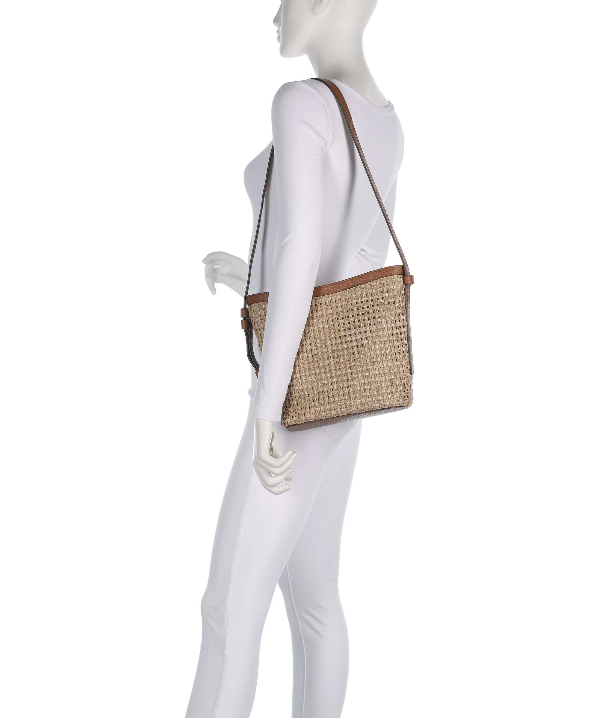 Abro Raffia Cordino Cosmo Crossbody bag caramel/cognac - Image 3