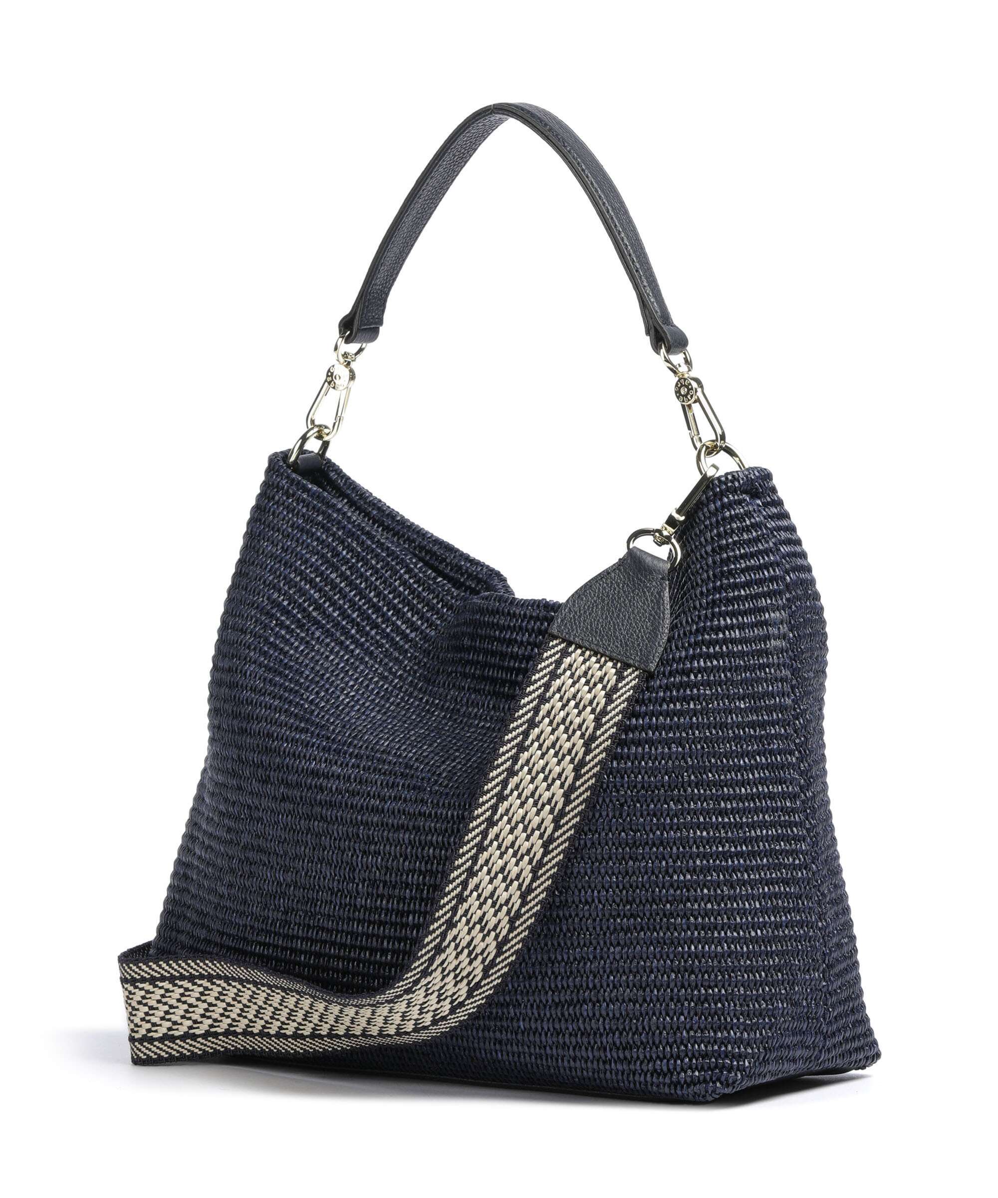 Abro Raffia Kaia Hobo bag navy - Image 2