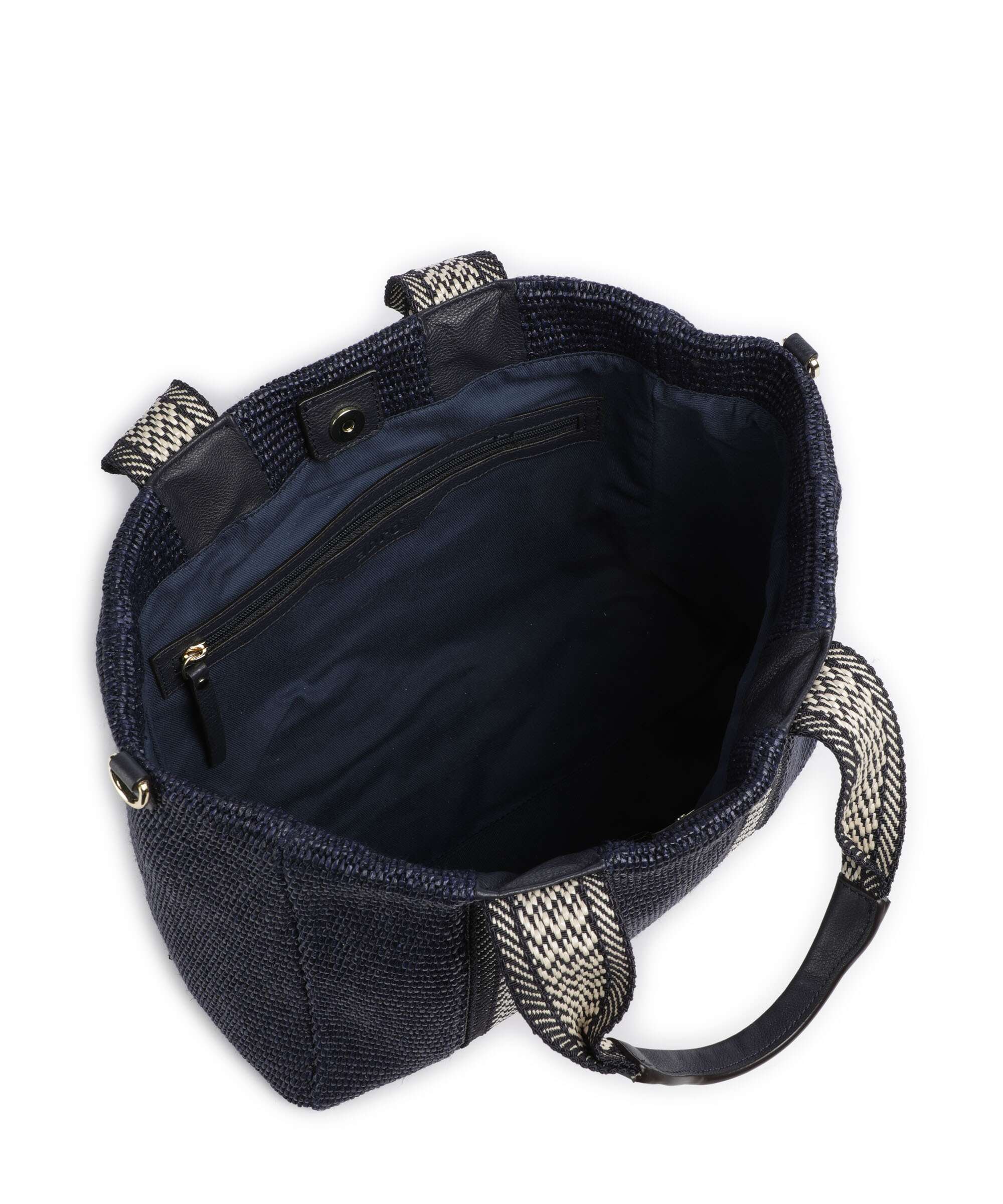 Abro Raffia Kaia Tote bag navy - Image 6