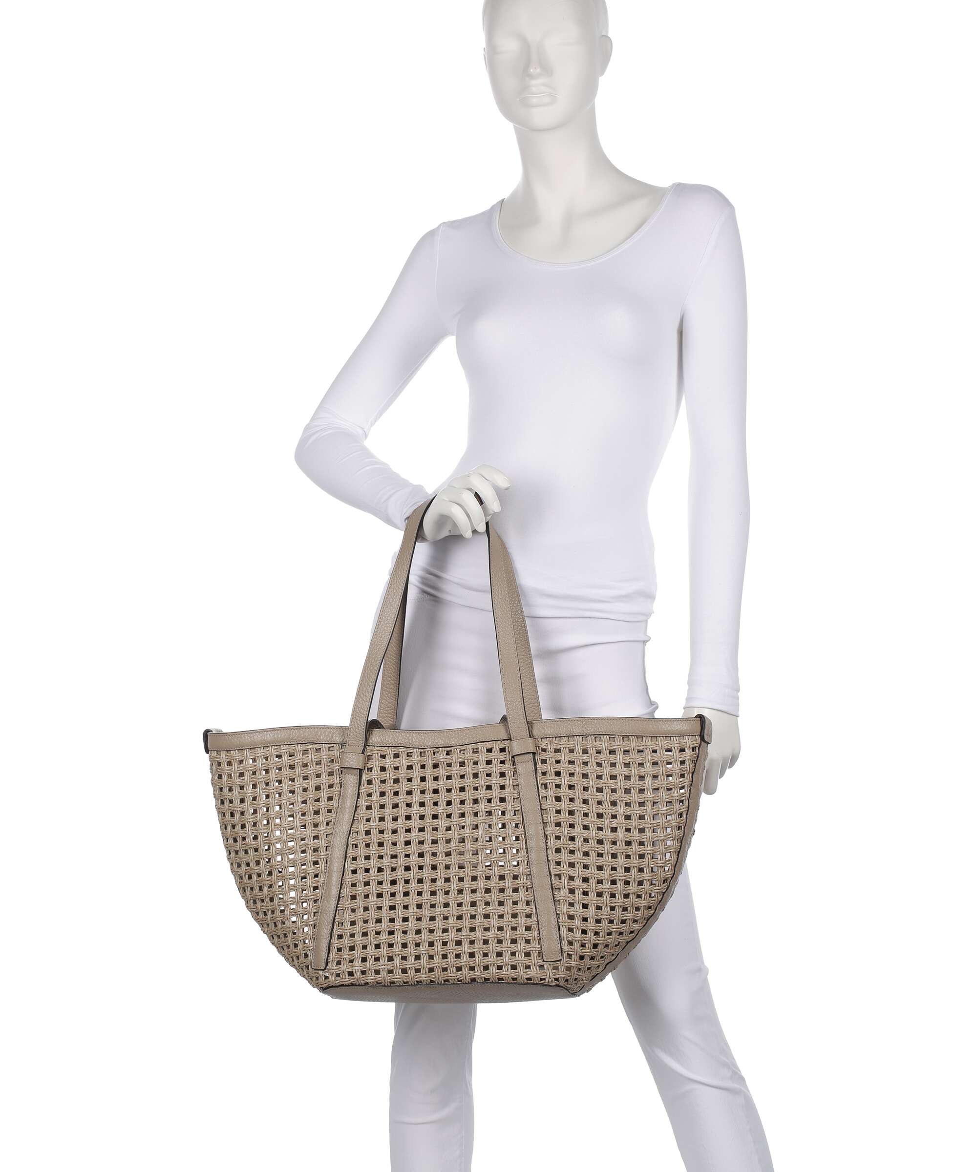 Abro Raffia Net Cosmo Large Tote bag sahara - Image 3