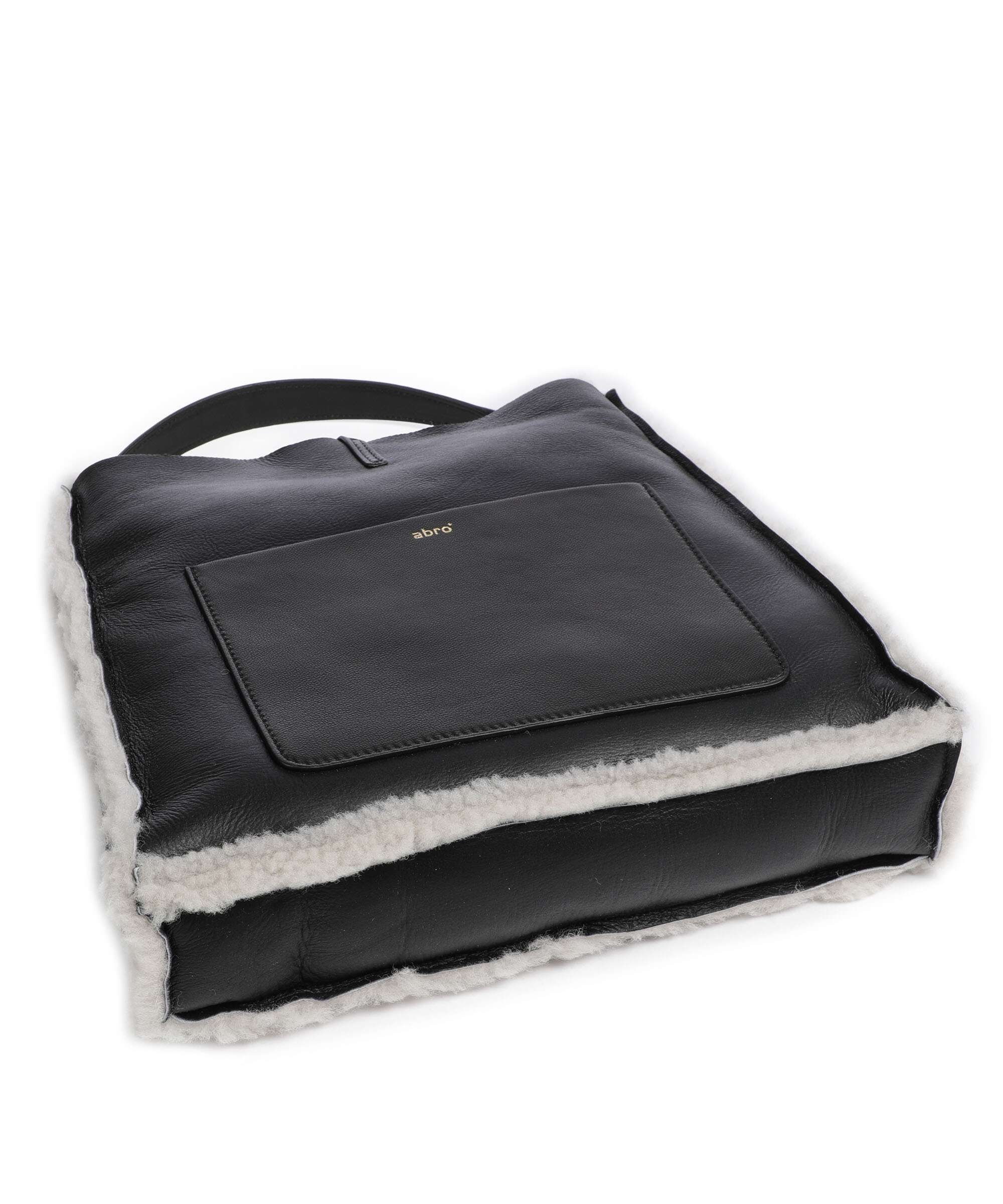 Abro Shearling Raquel Hobo bag black/white - Image 5