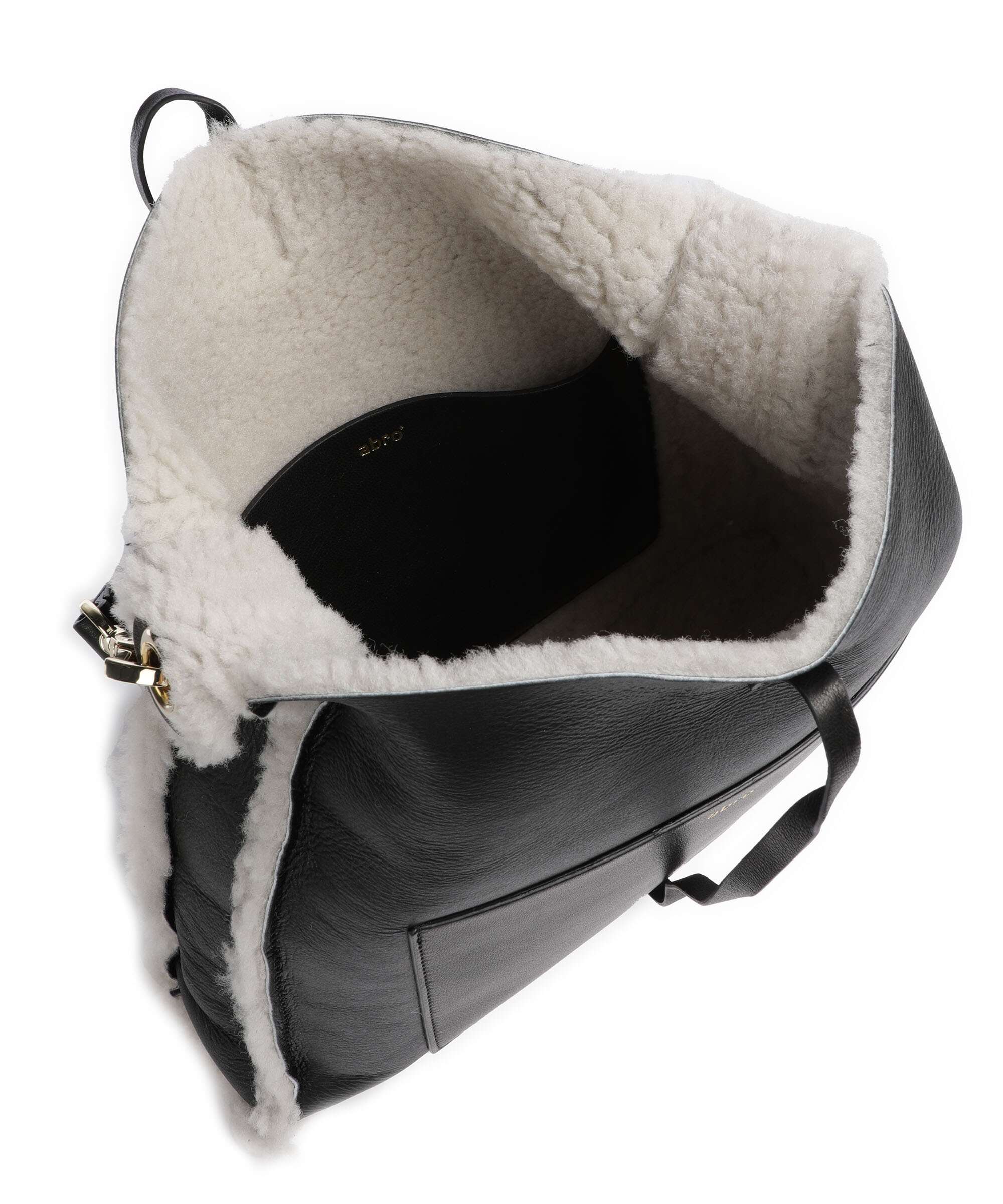 Abro Shearling Raquel Hobo bag black/white - Image 7