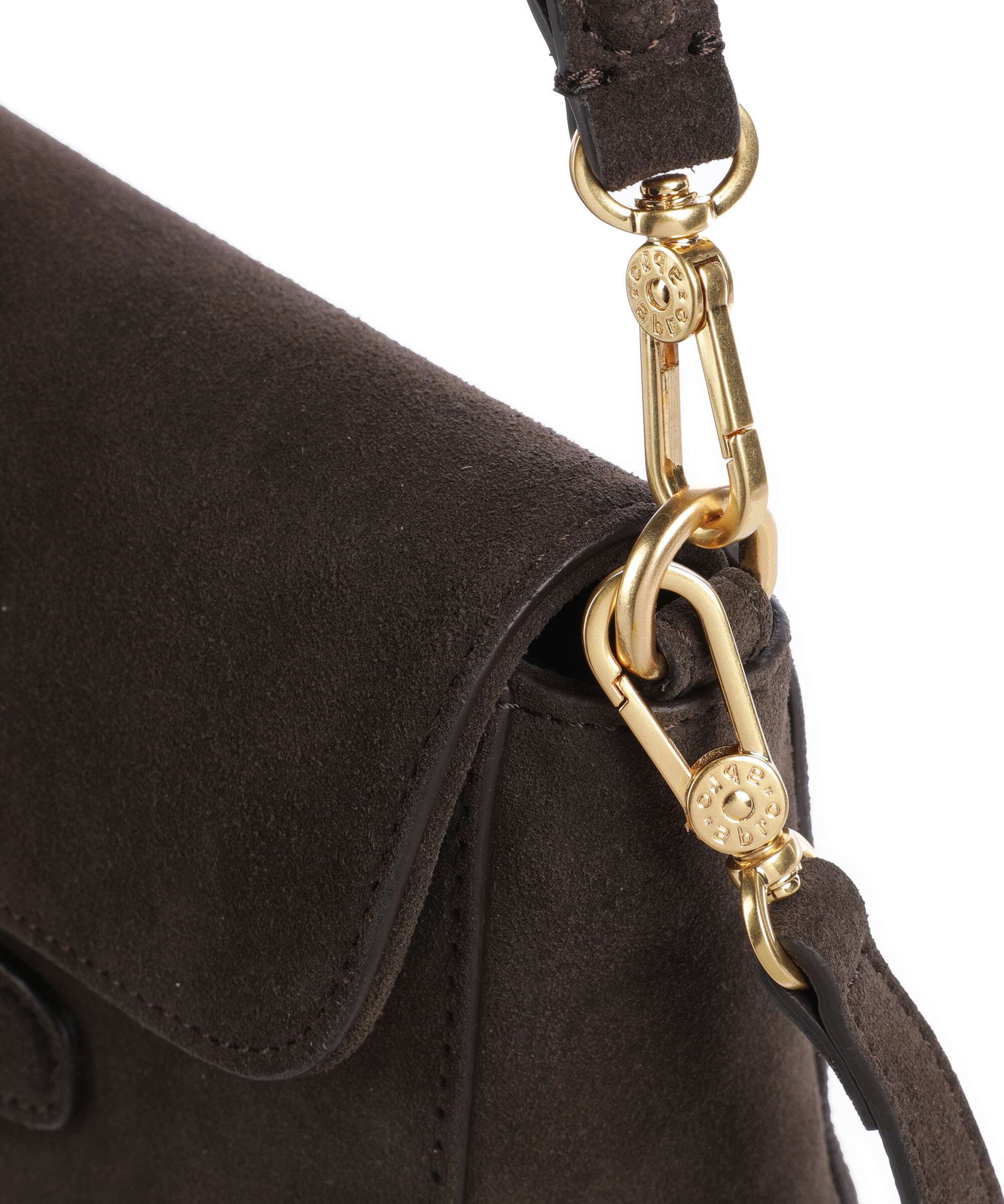 Abro Suede Camilla Shoulder bag dark brown - Image 5