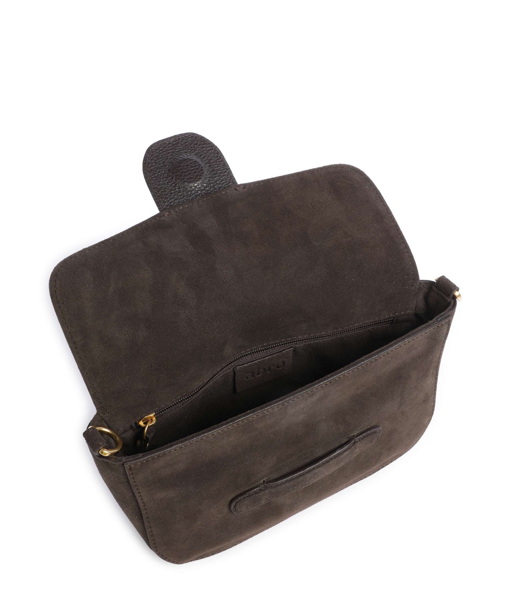 Abro Suede Camilla Shoulder bag dark brown - Image 7