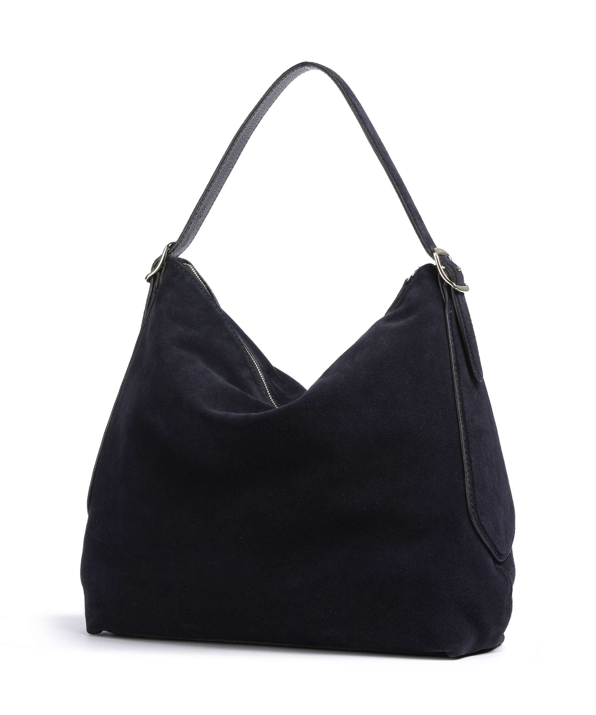 Abro Suede Carina Hobo bag navy - Image 2