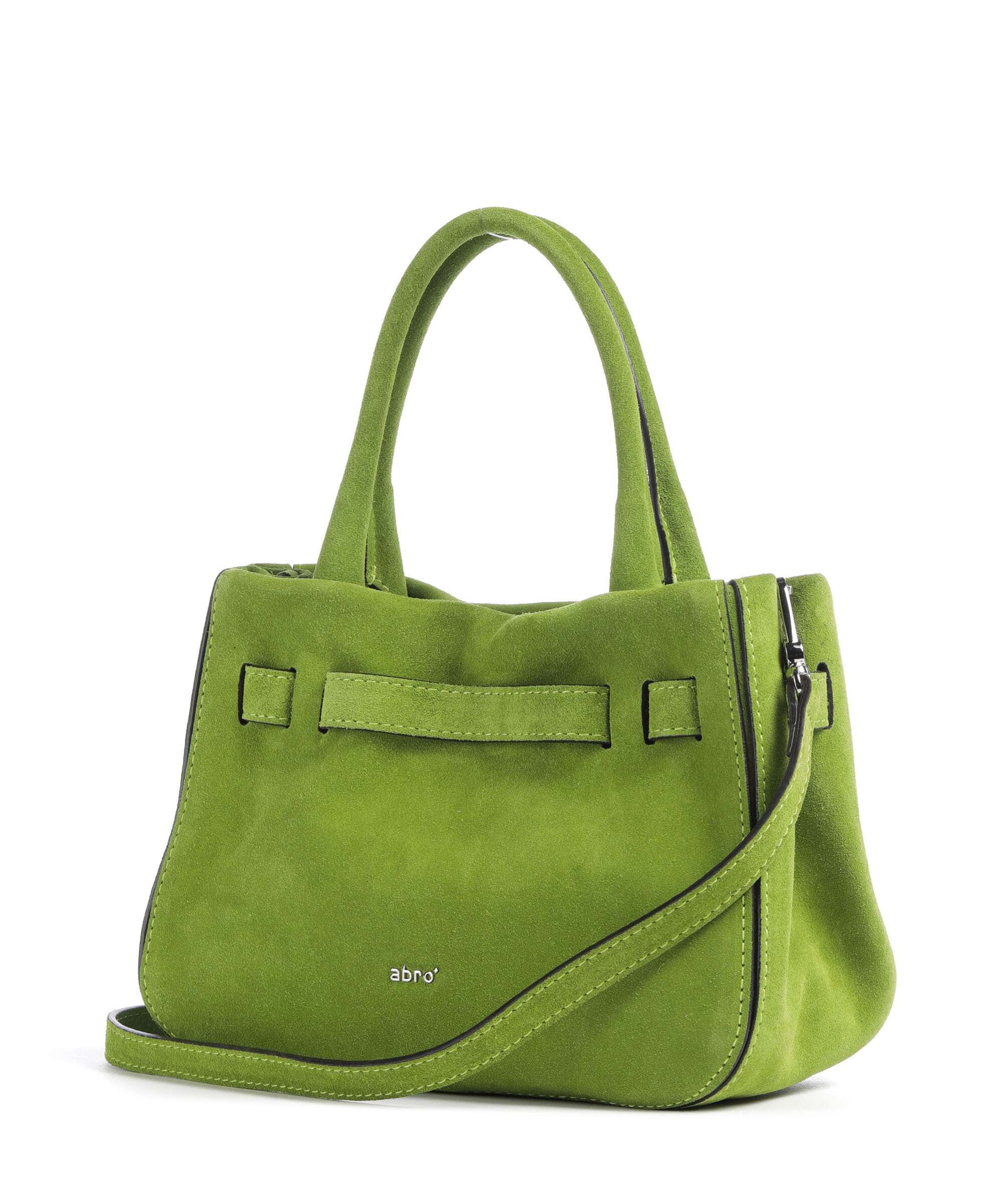 Abro Suede Jill Handbag lime - Image 2