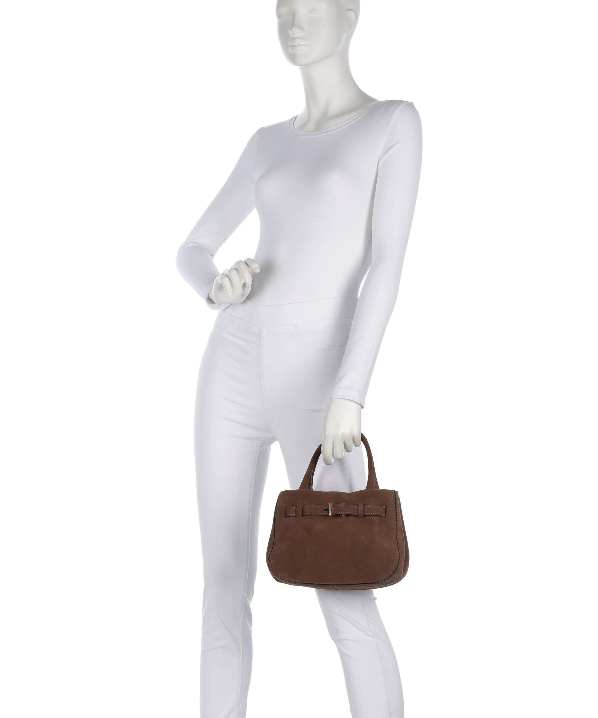 Abro Suede Jill Handbag wood - Image 3
