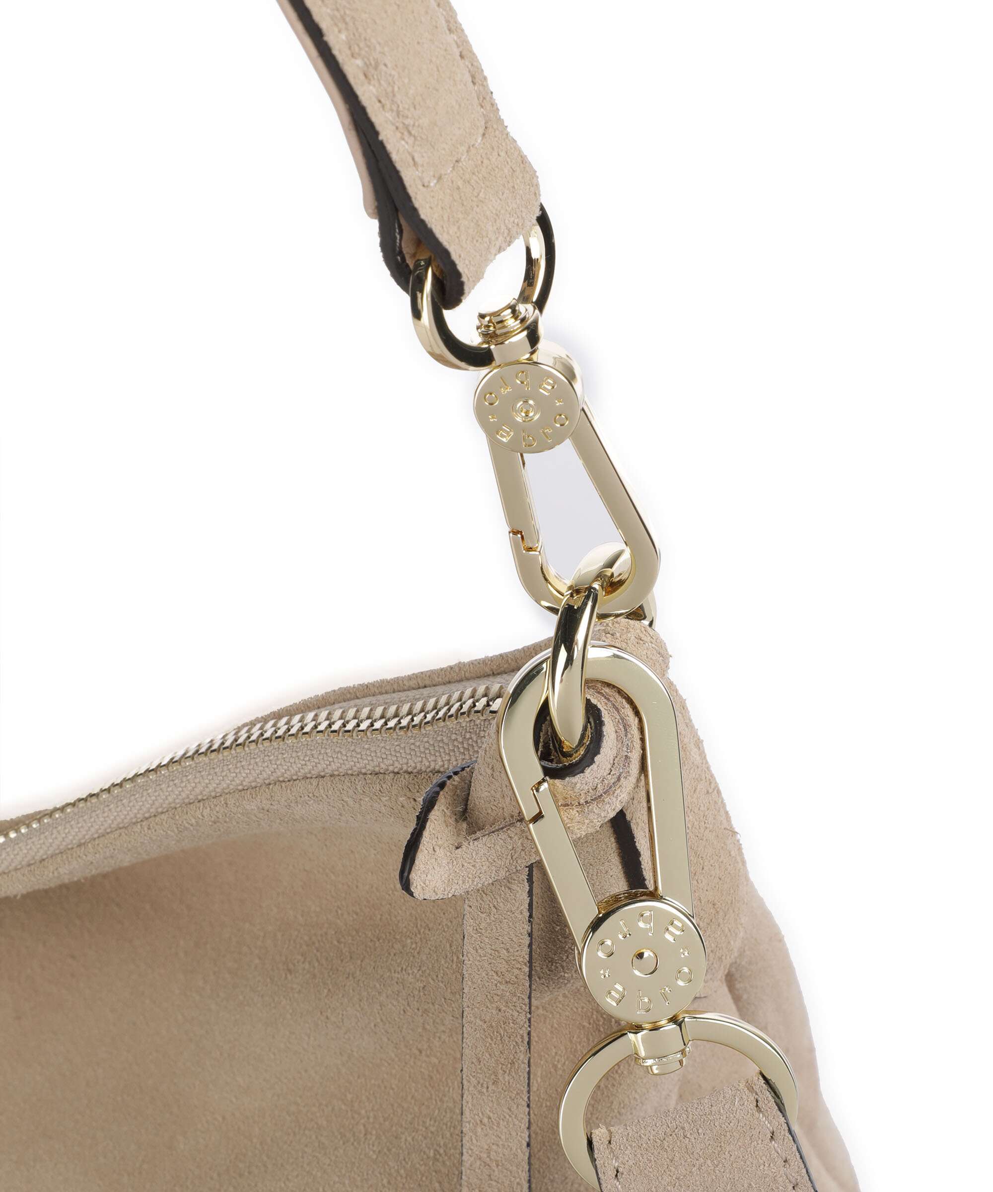 Abro Suede Juna Hobo bag natural - Image 4