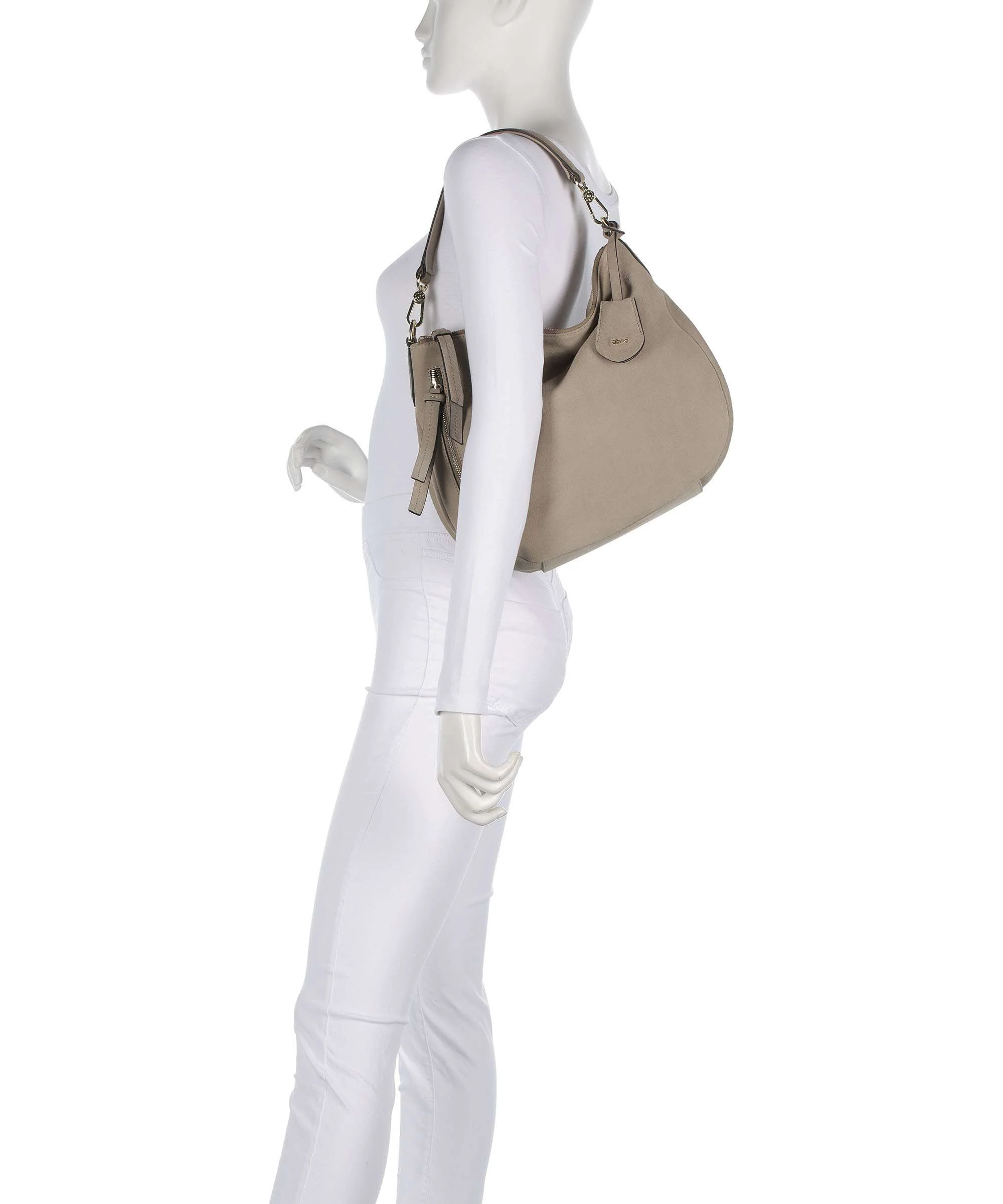 Abro Suede Juna Small Hobo bag siena - Image 3