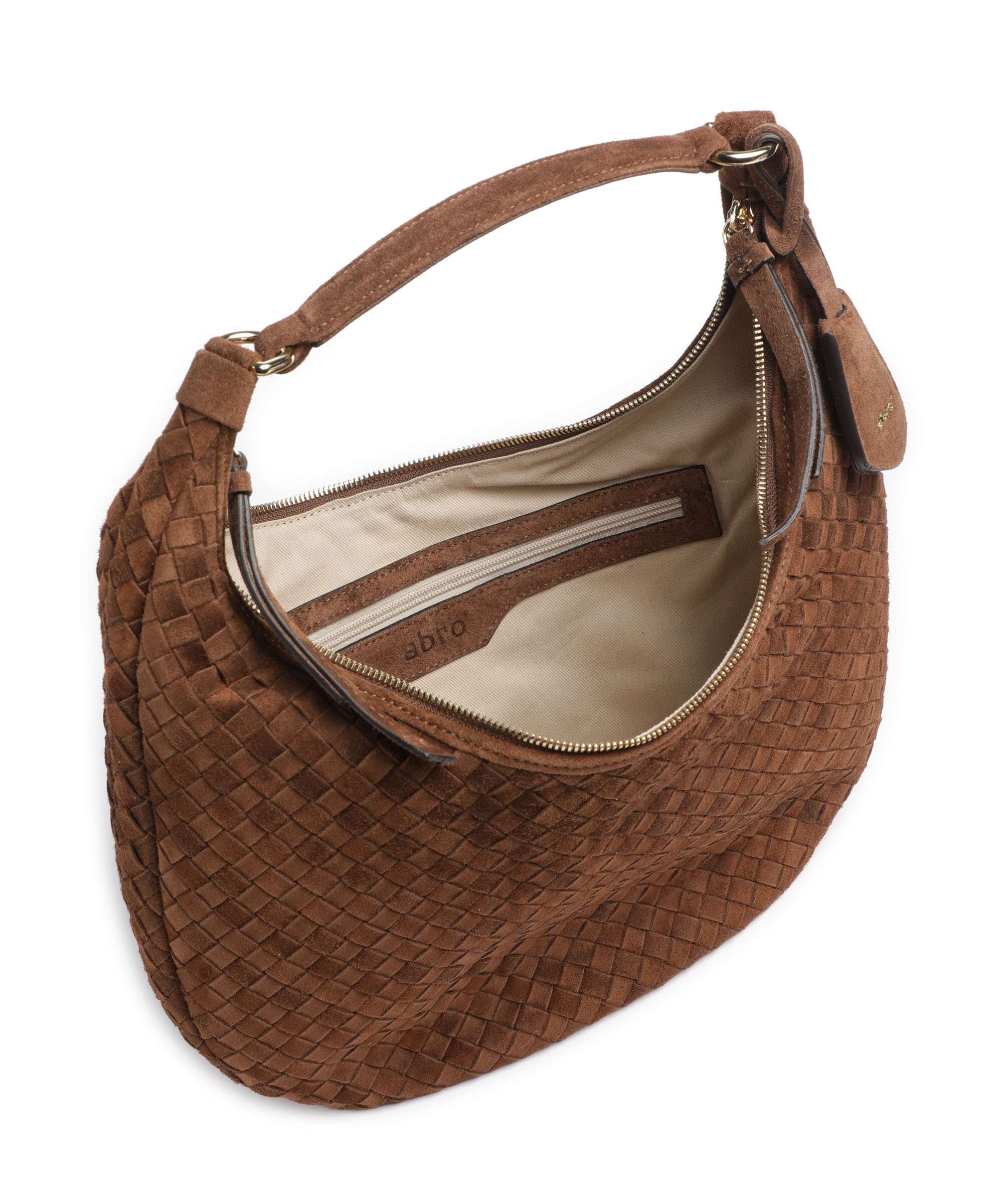 Abro Suede Nana Small Hobo bag wood - Image 6