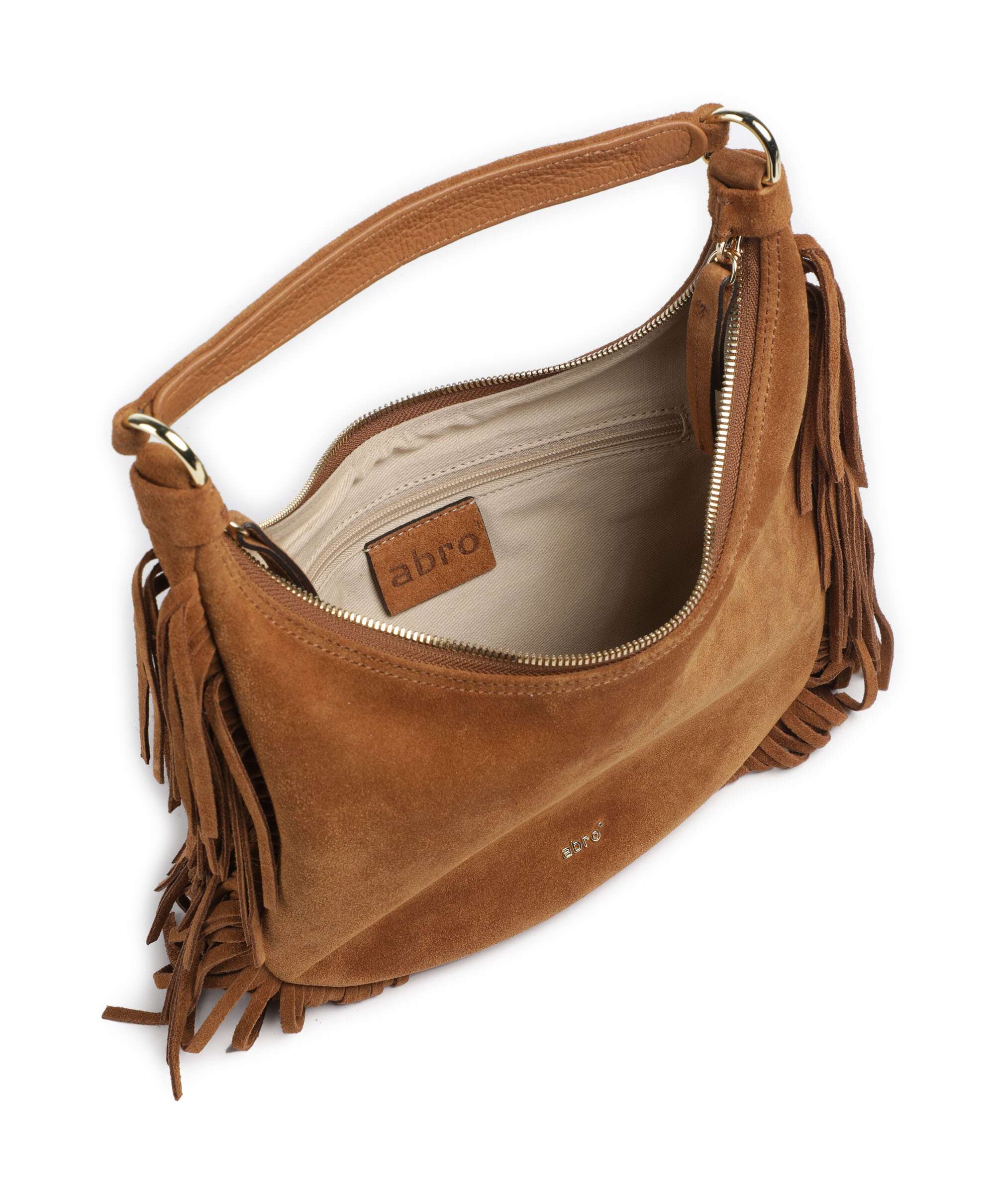 Abro Suede Nana Small Hobo bag cuoio - Image 5