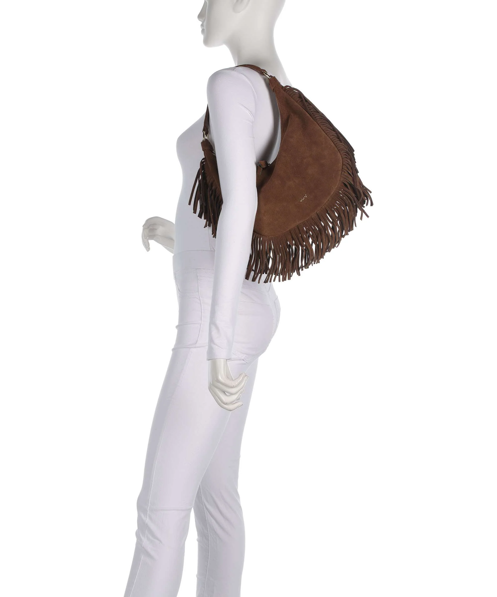 Abro Suede Nana Small Hobo bag wood - Image 3