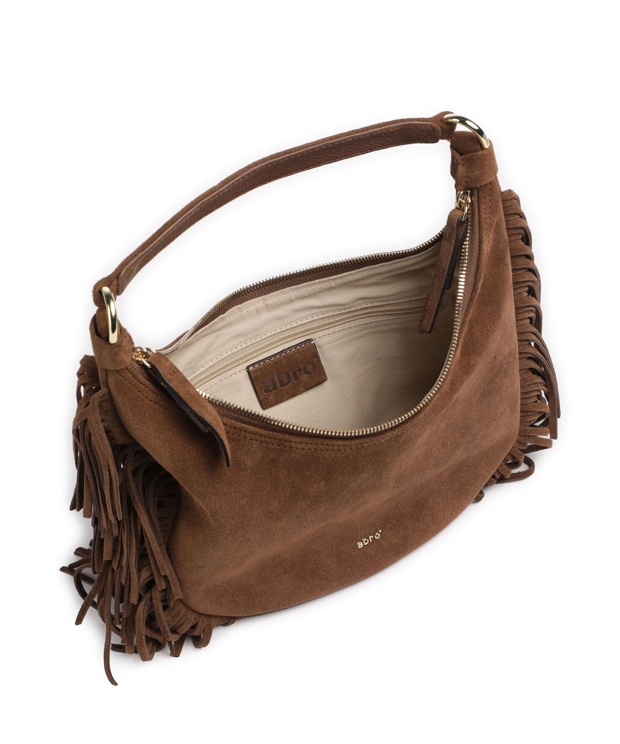 Abro Suede Nana Small Hobo bag wood - Image 5