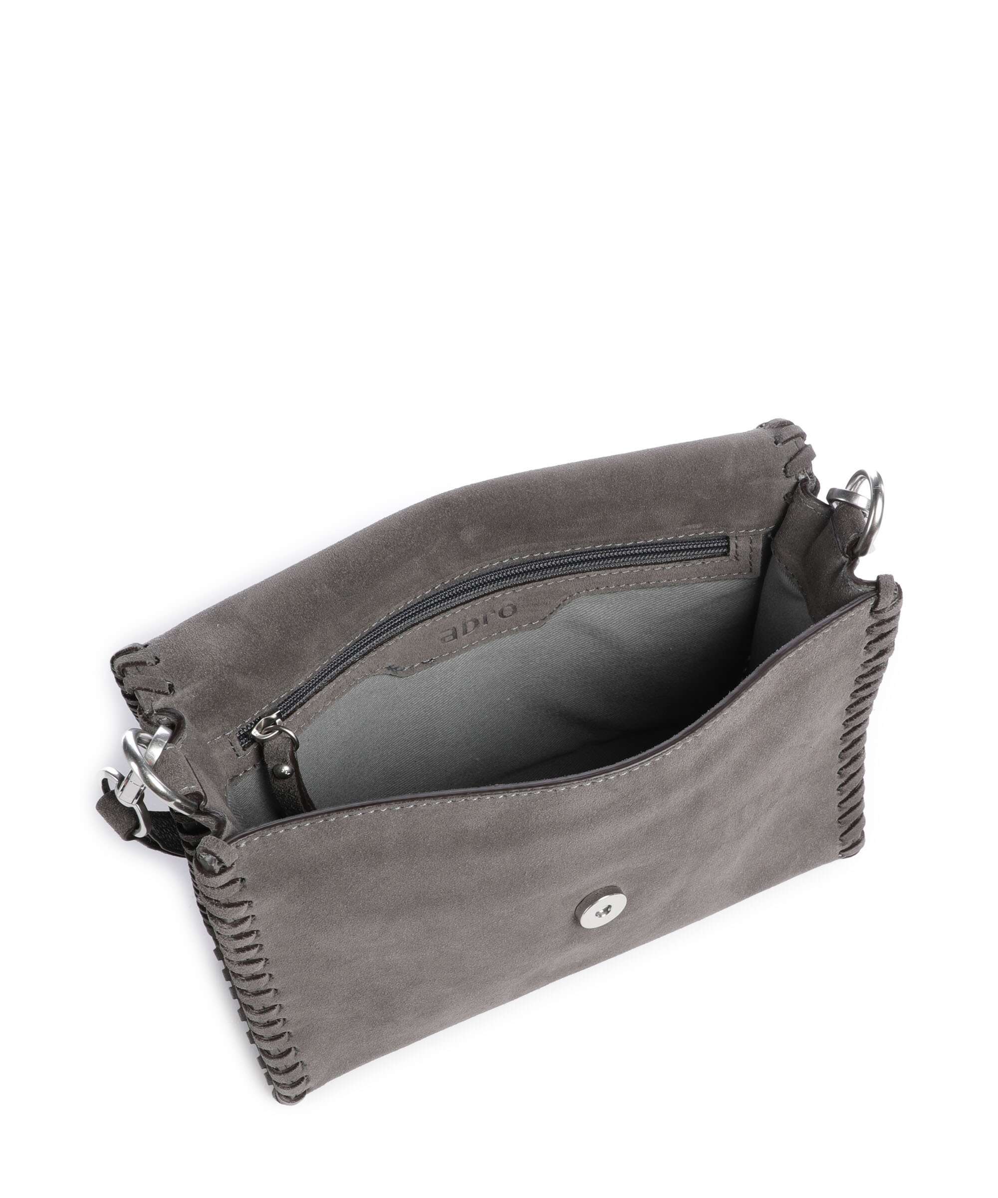 Abro Suede Temi Stitch Shoulder bag grey - Image 6