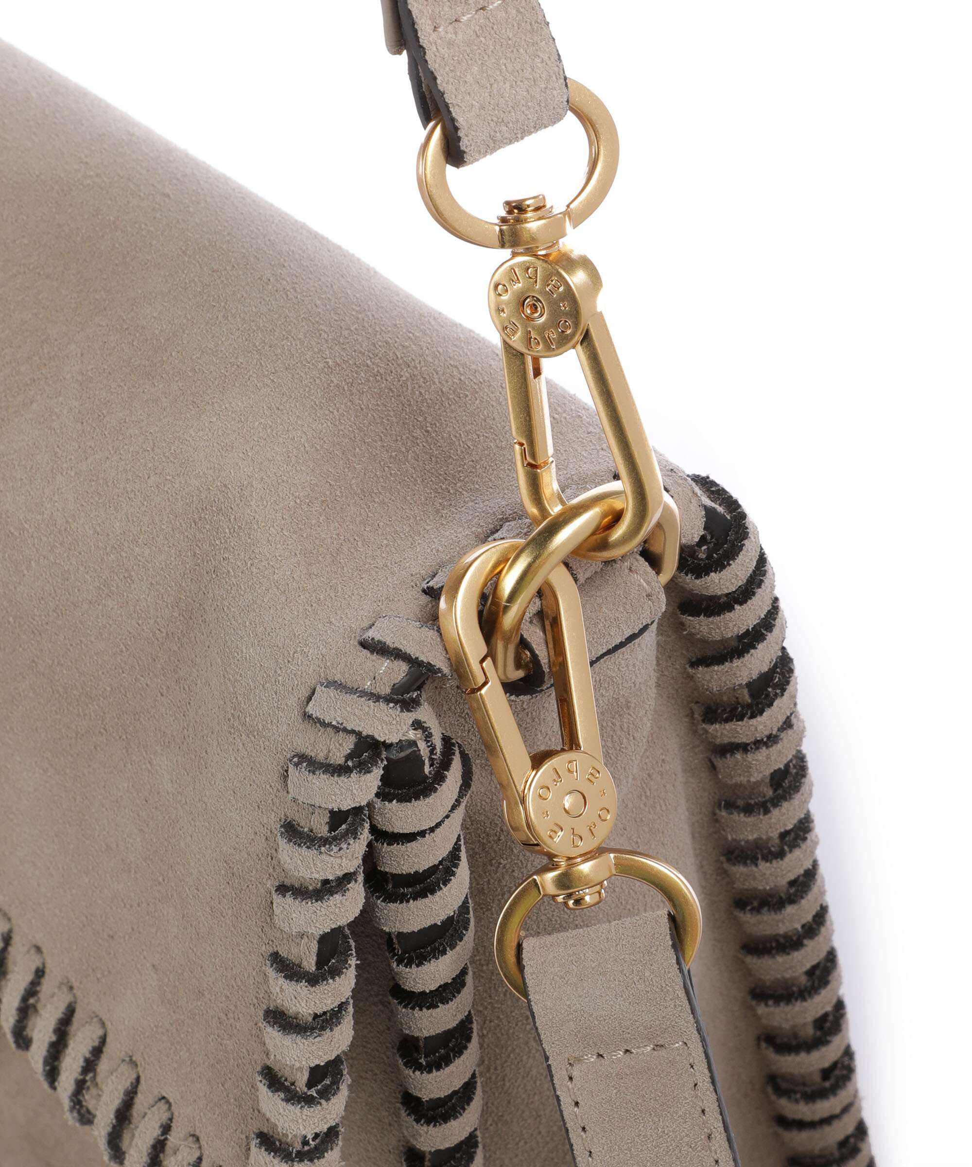 Abro Suede Temi Stitch Shoulder bag siena - Image 5