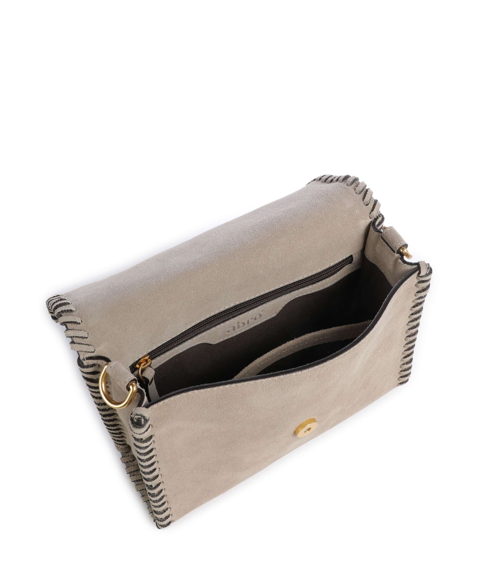 Abro Suede Temi Stitch Shoulder bag siena - Image 7