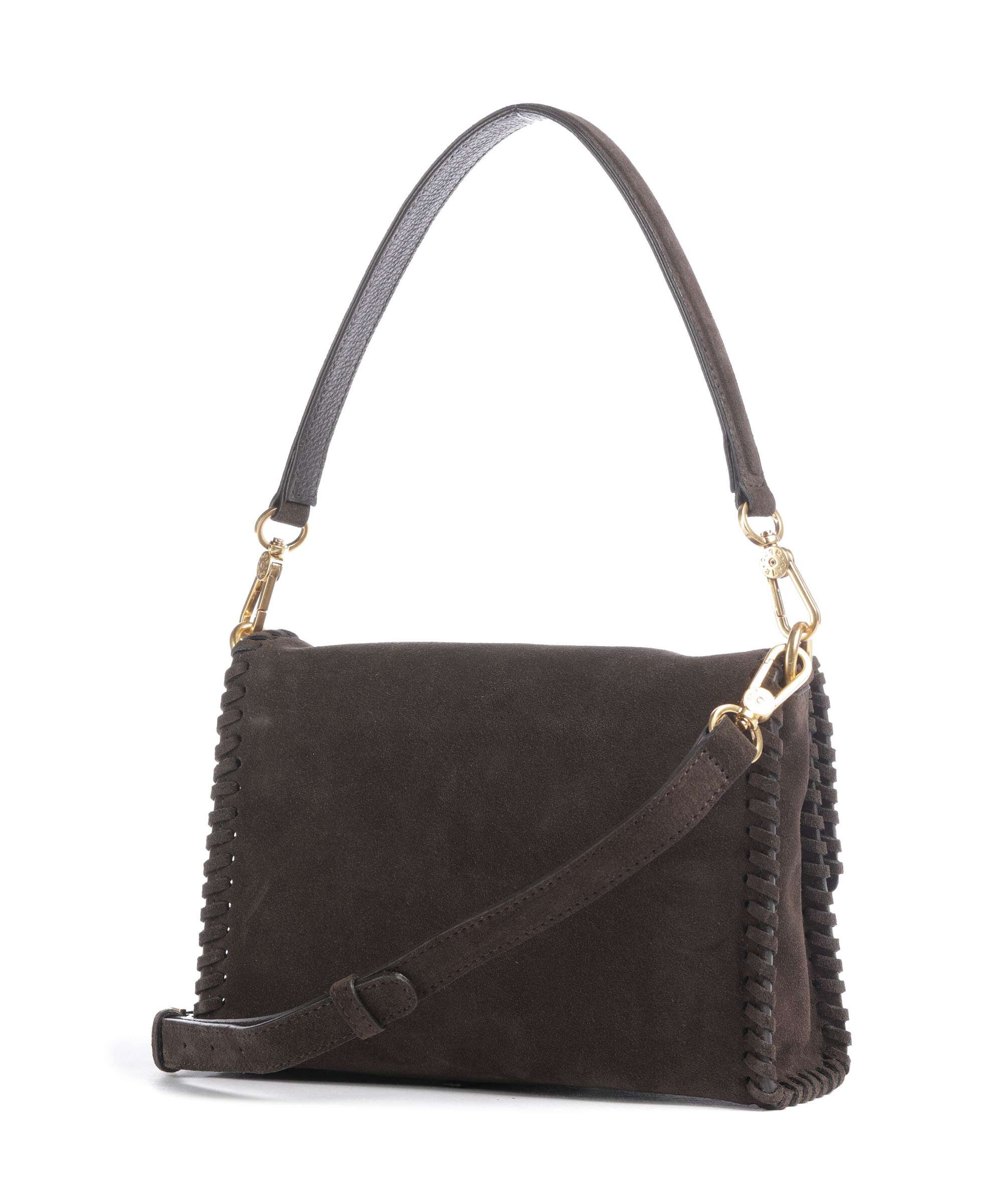 Abro Suede Temi Stitch Shoulder bag dark brown - Image 2