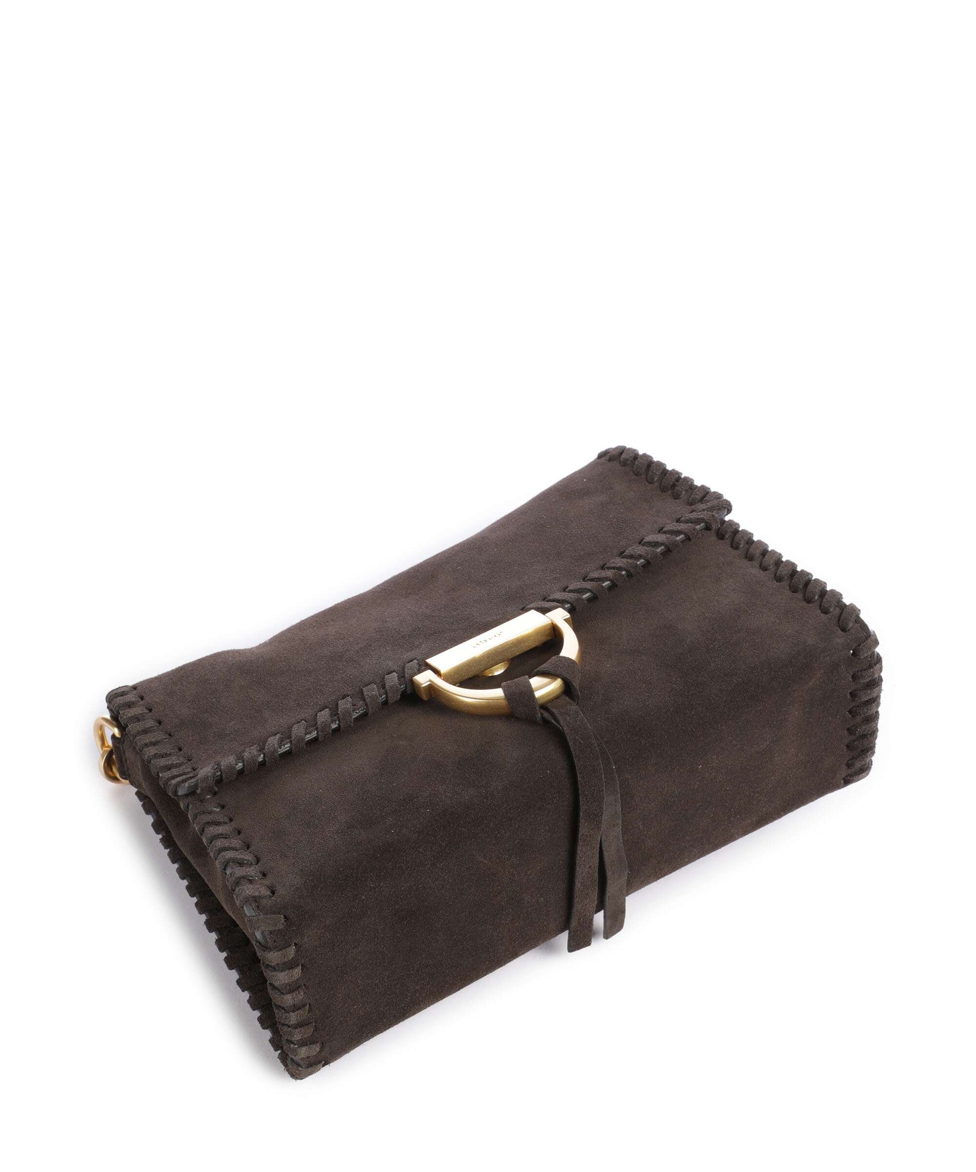 Abro Suede Temi Stitch Shoulder bag dark brown - Image 6