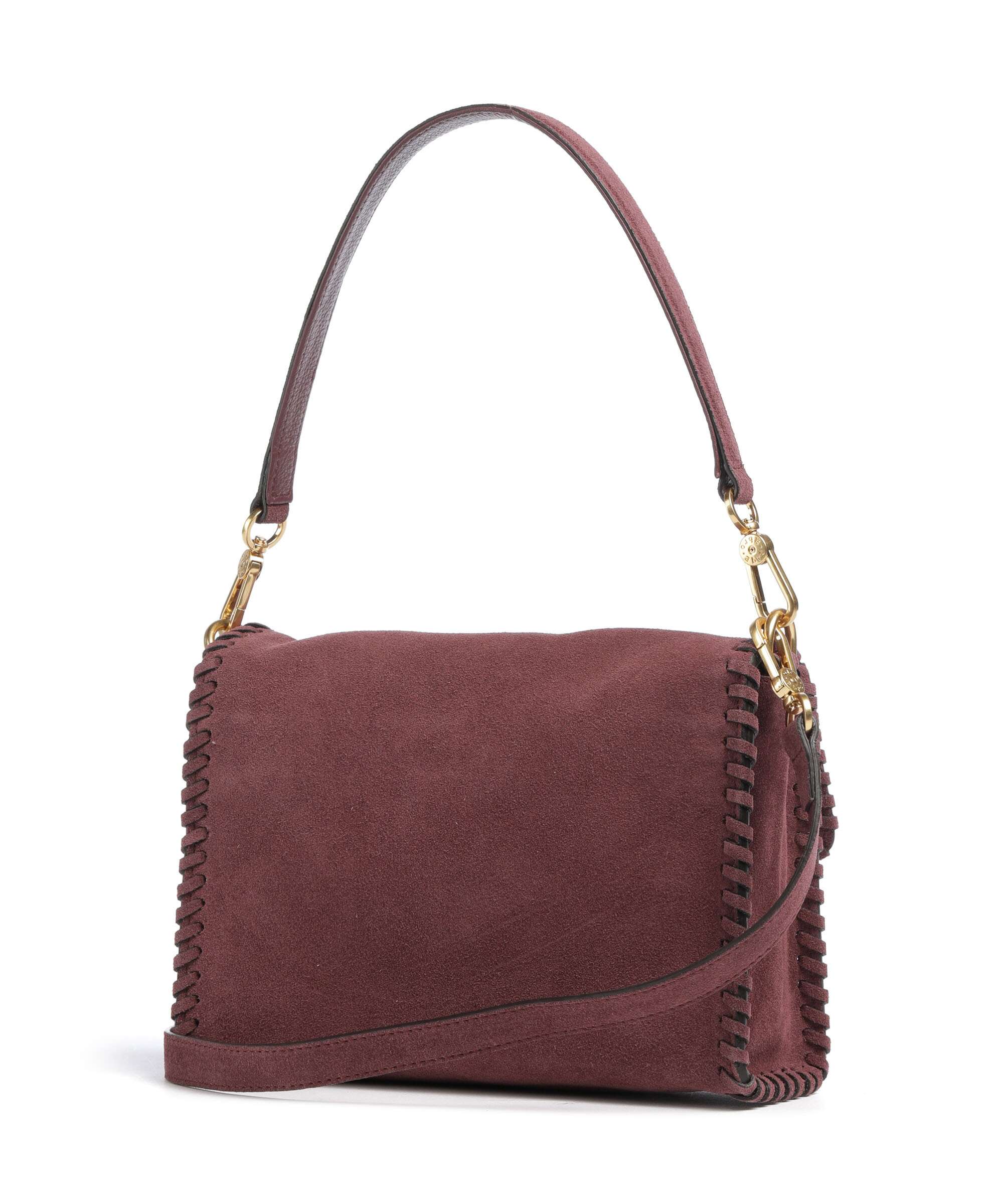 Abro Suede Temi Stitch Shoulder bag bordeaux - Image 2