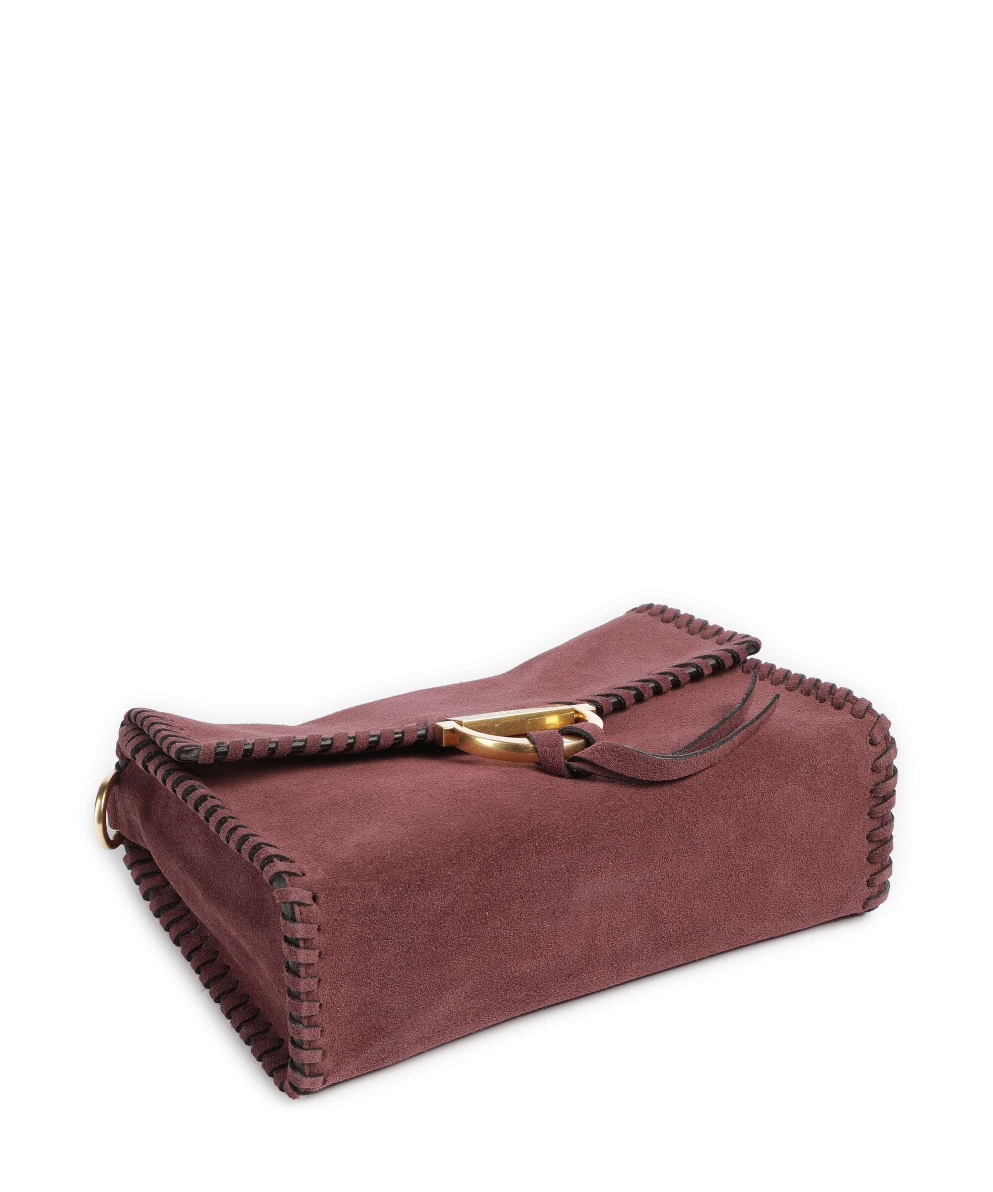 Abro Suede Temi Stitch Shoulder bag bordeaux - Image 6