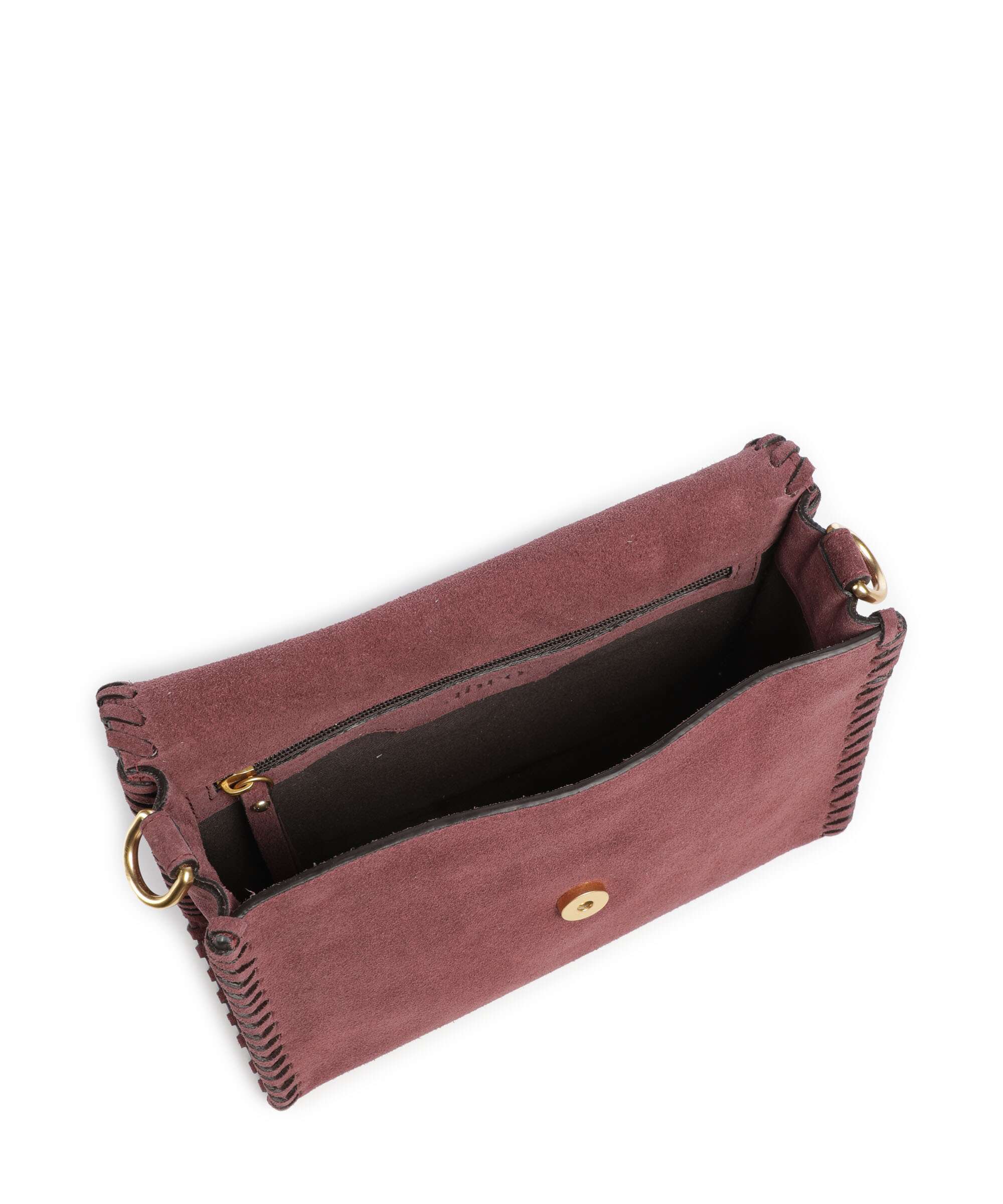 Abro Suede Temi Stitch Shoulder bag bordeaux - Image 7