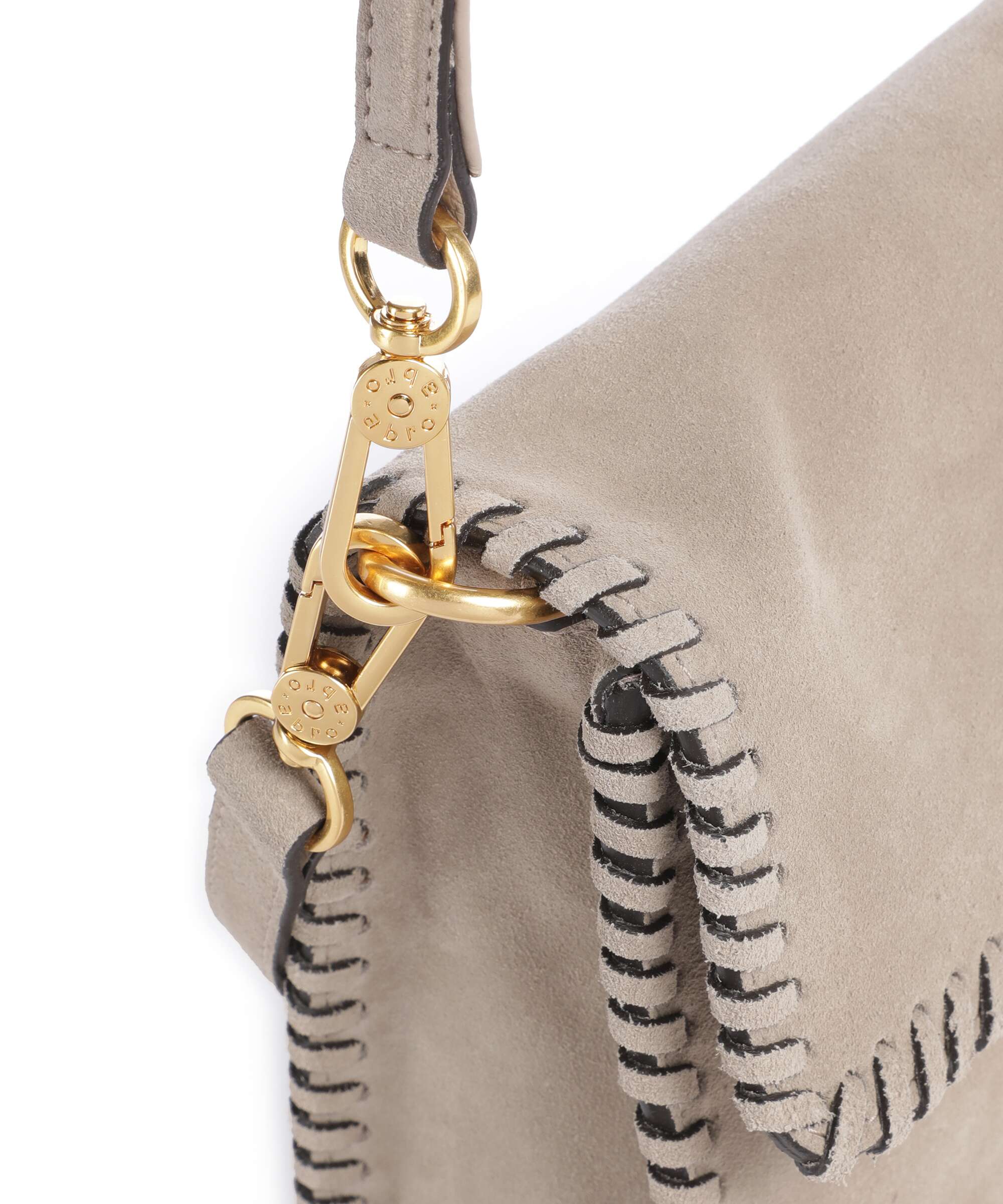Abro Suede Temi Stitch Shoulder bag siena - Image 5