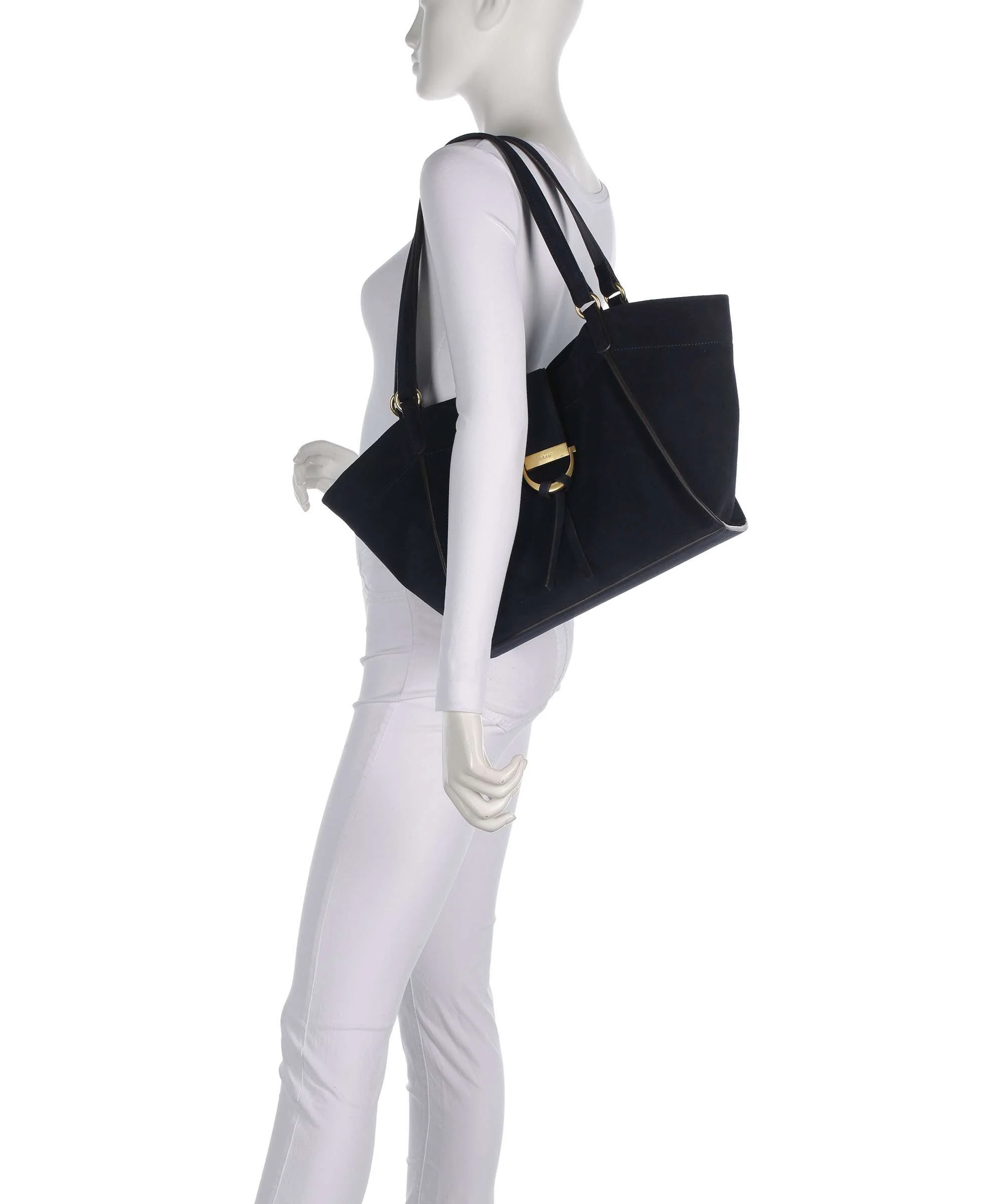 Abro Suede Temi Tote bag navy - Image 3