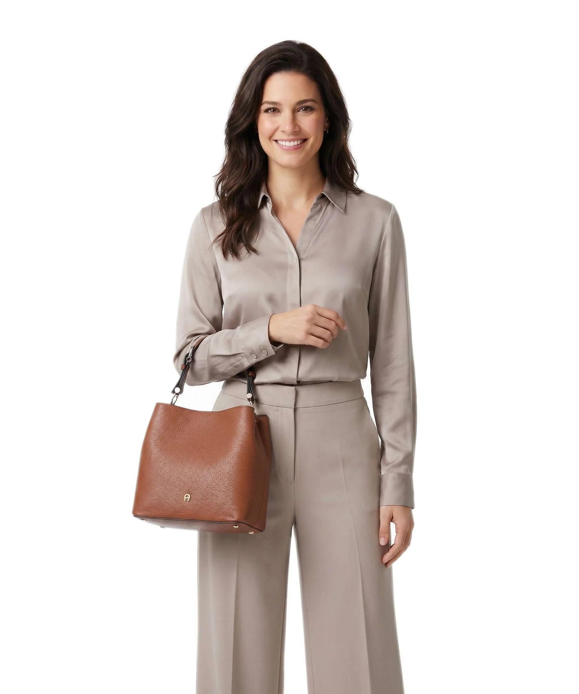 Aigner Delia S Bucket bag cognac brown - Image 3