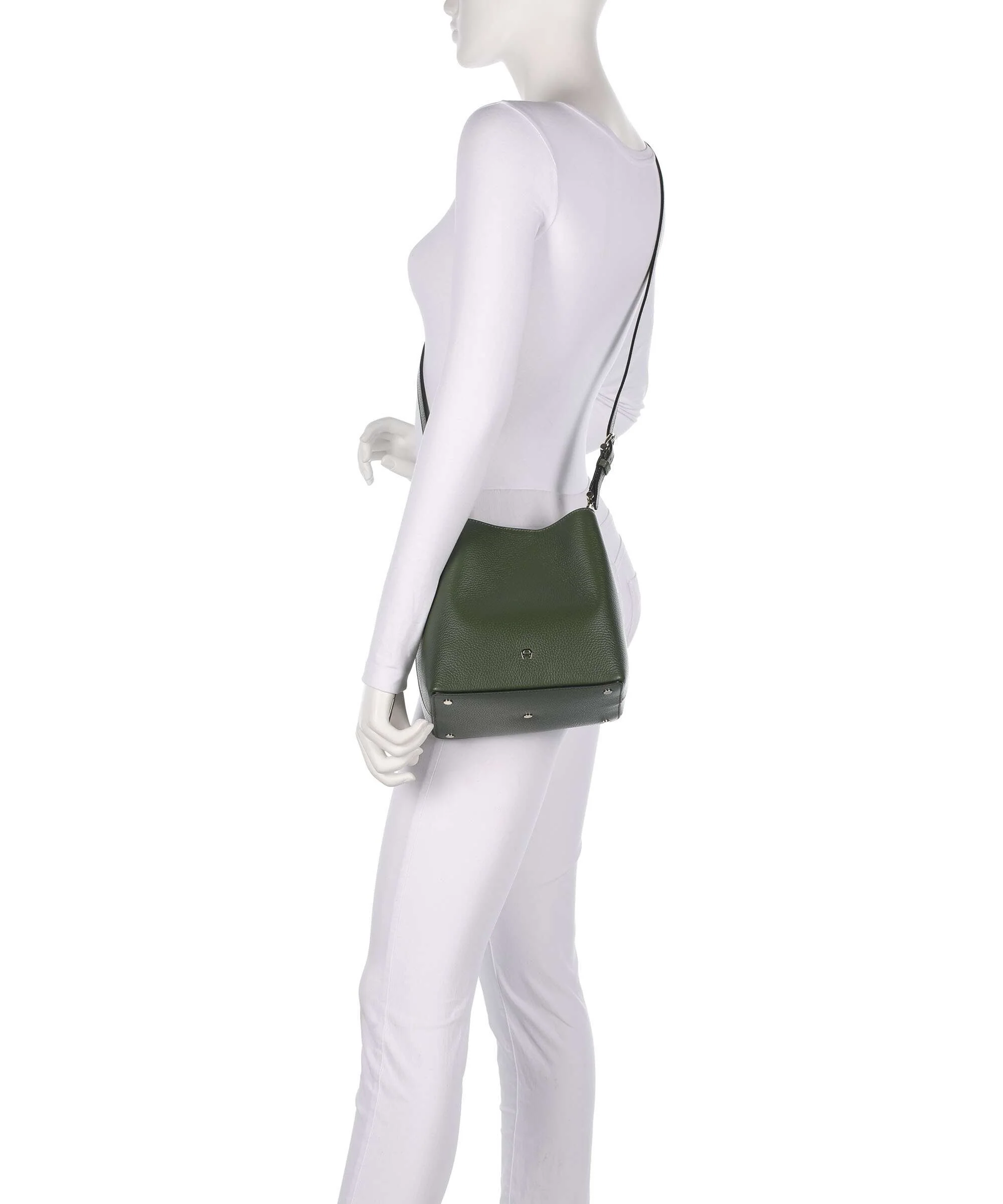 Aigner Delia S Bucket bag dark olive - Image 4