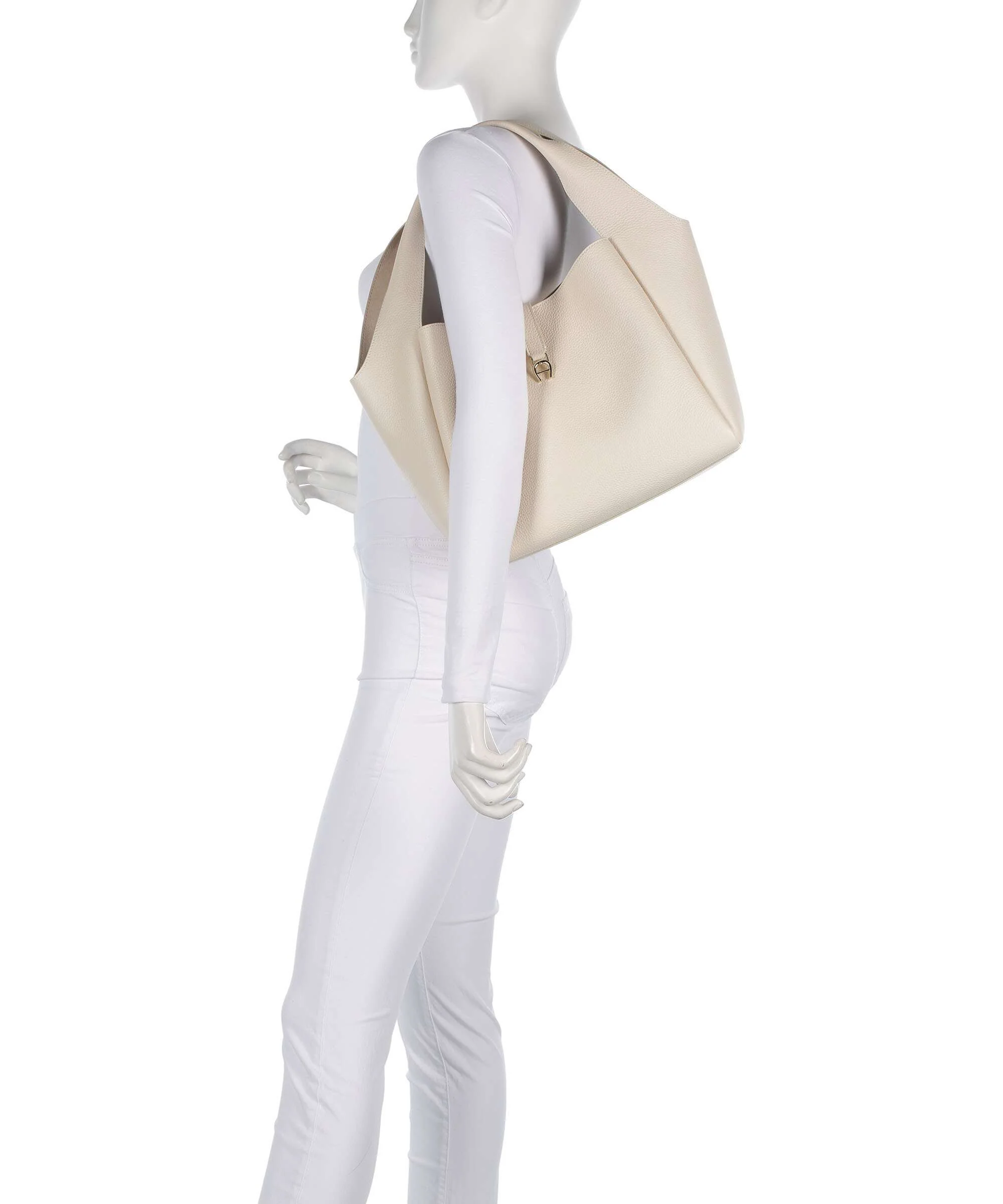 Aigner Zaira M Hobo bag macadamia white - Image 3