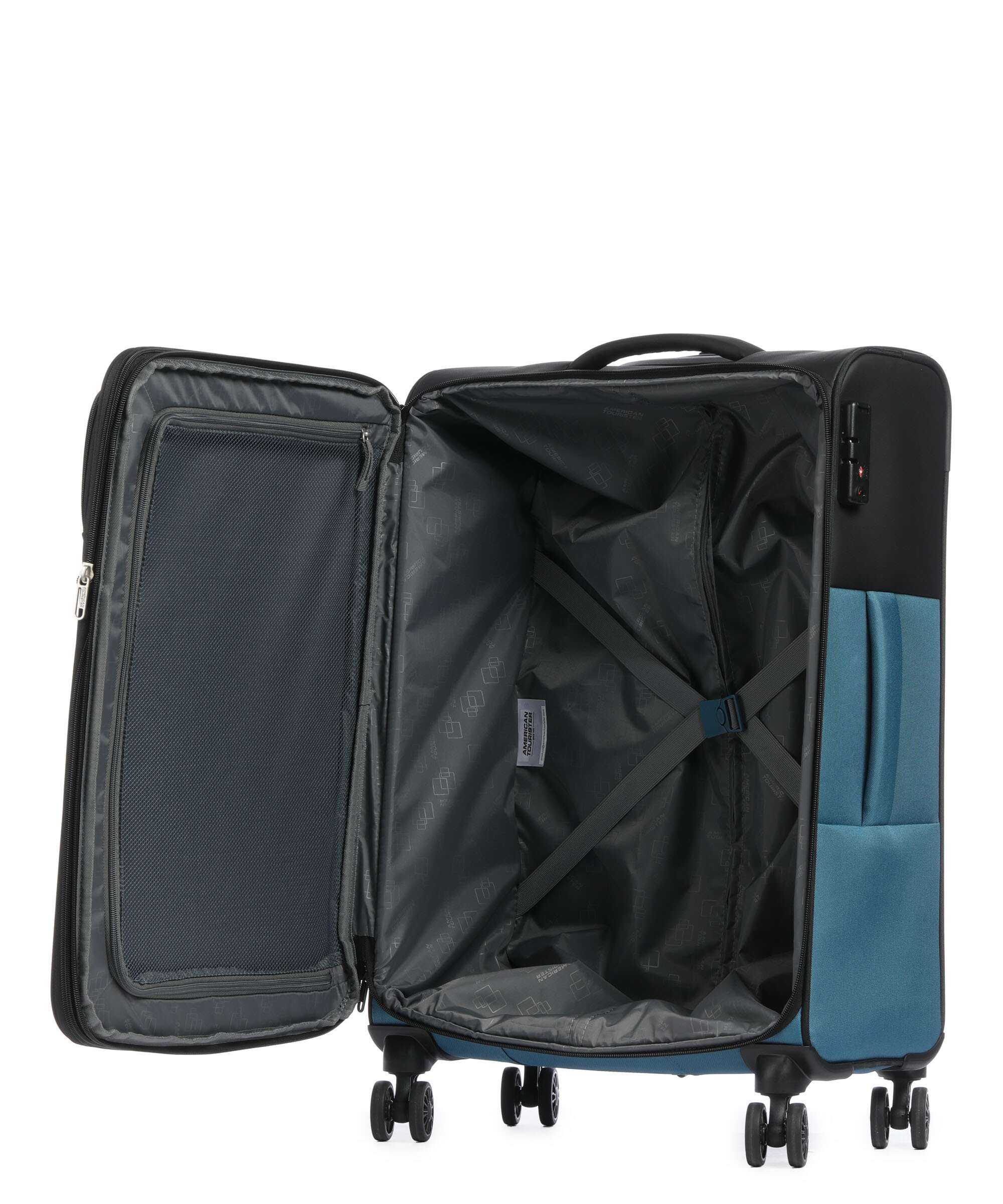 American Tourister Daring Dash M Spinner (4 wheels) black/blue - Image 6