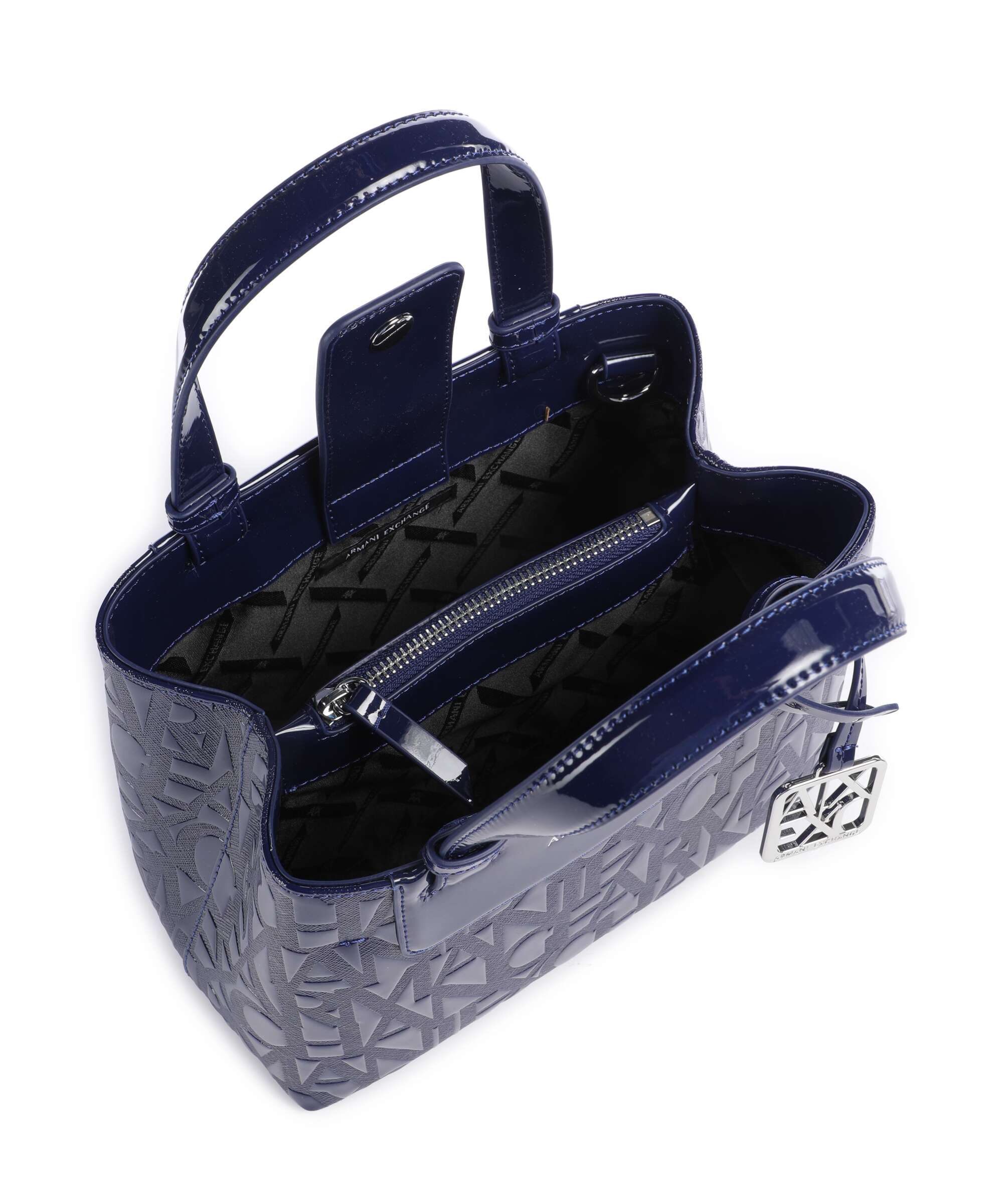 Armani Exchange Liz Patent S Handbag abyss - Image 6