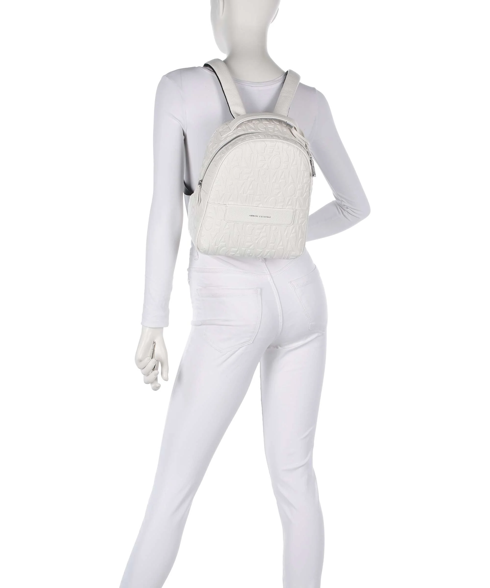 Armani Exchange Liz Pebble S Backpack off white - Image 3