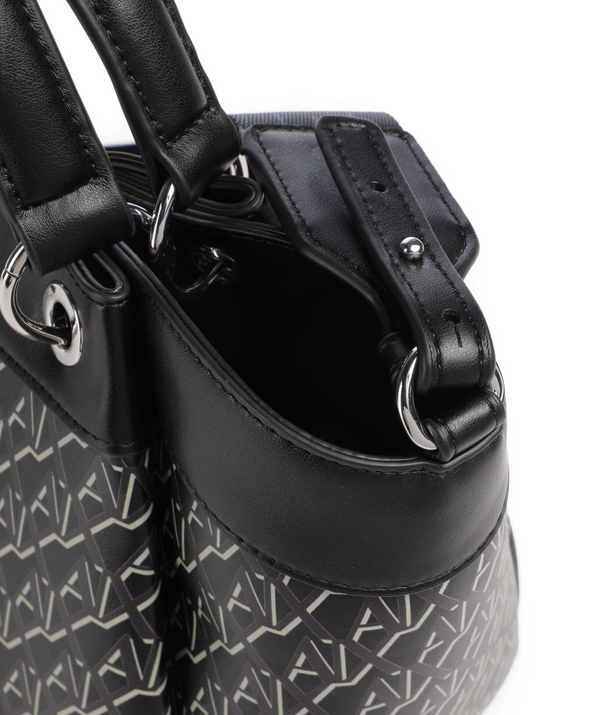 Armani Exchange Wave Monogram M Handbag black - Image 4