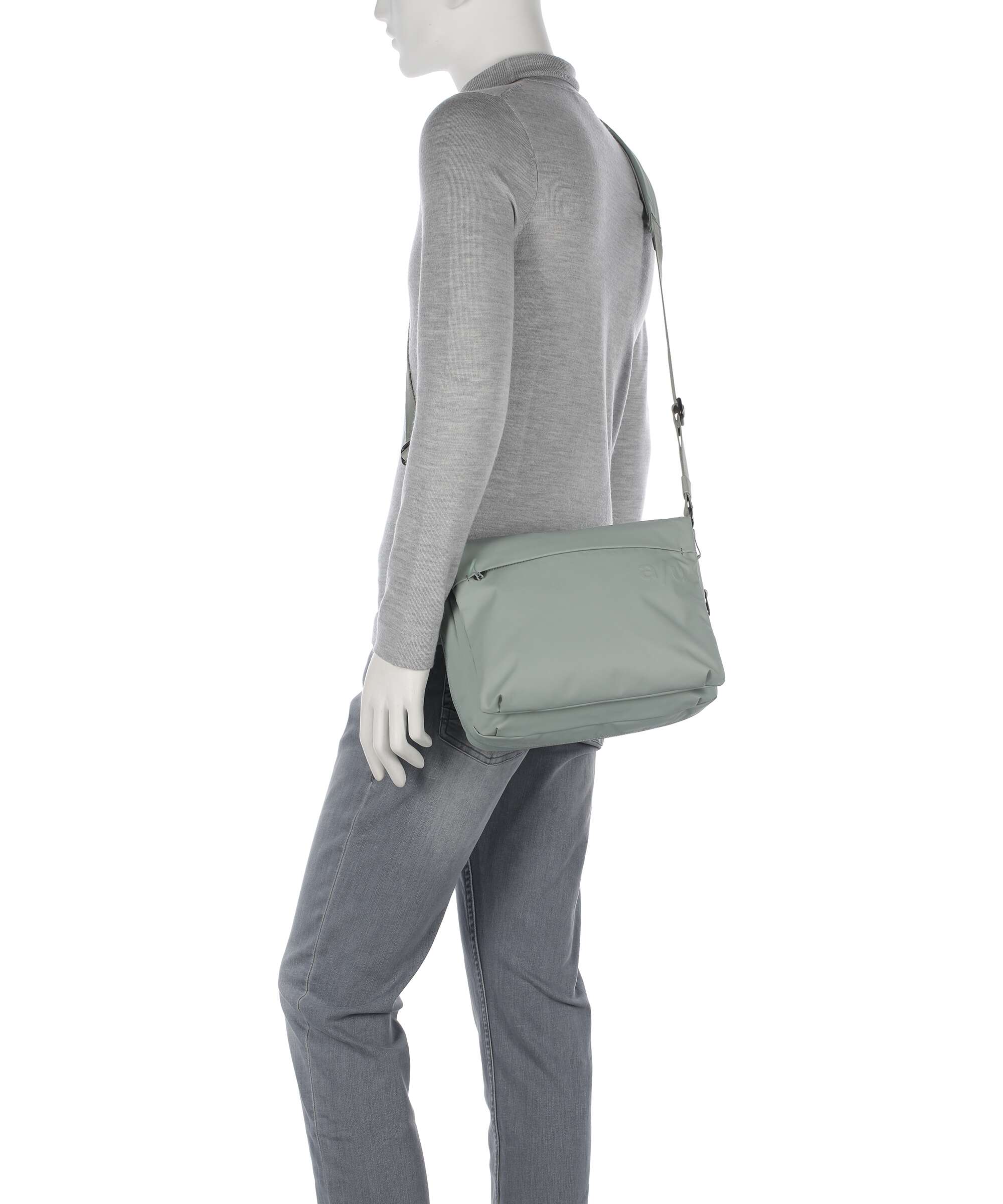 Aunts & Uncles Japan Lite Aoki Messenger bag sage green - Image 4