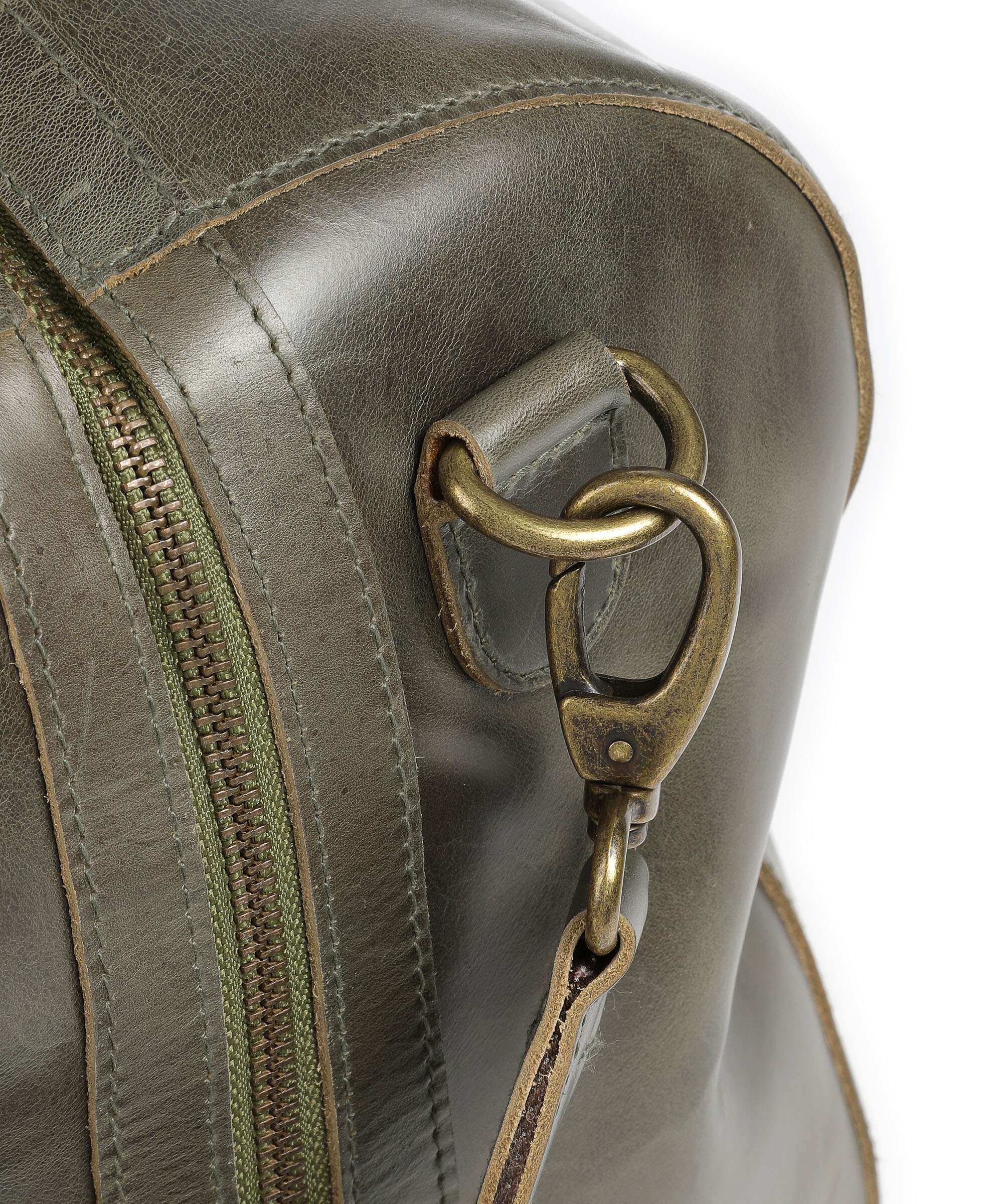 Buckle & Seam Crazy Horse Willow Weekend bag olive - Image 3