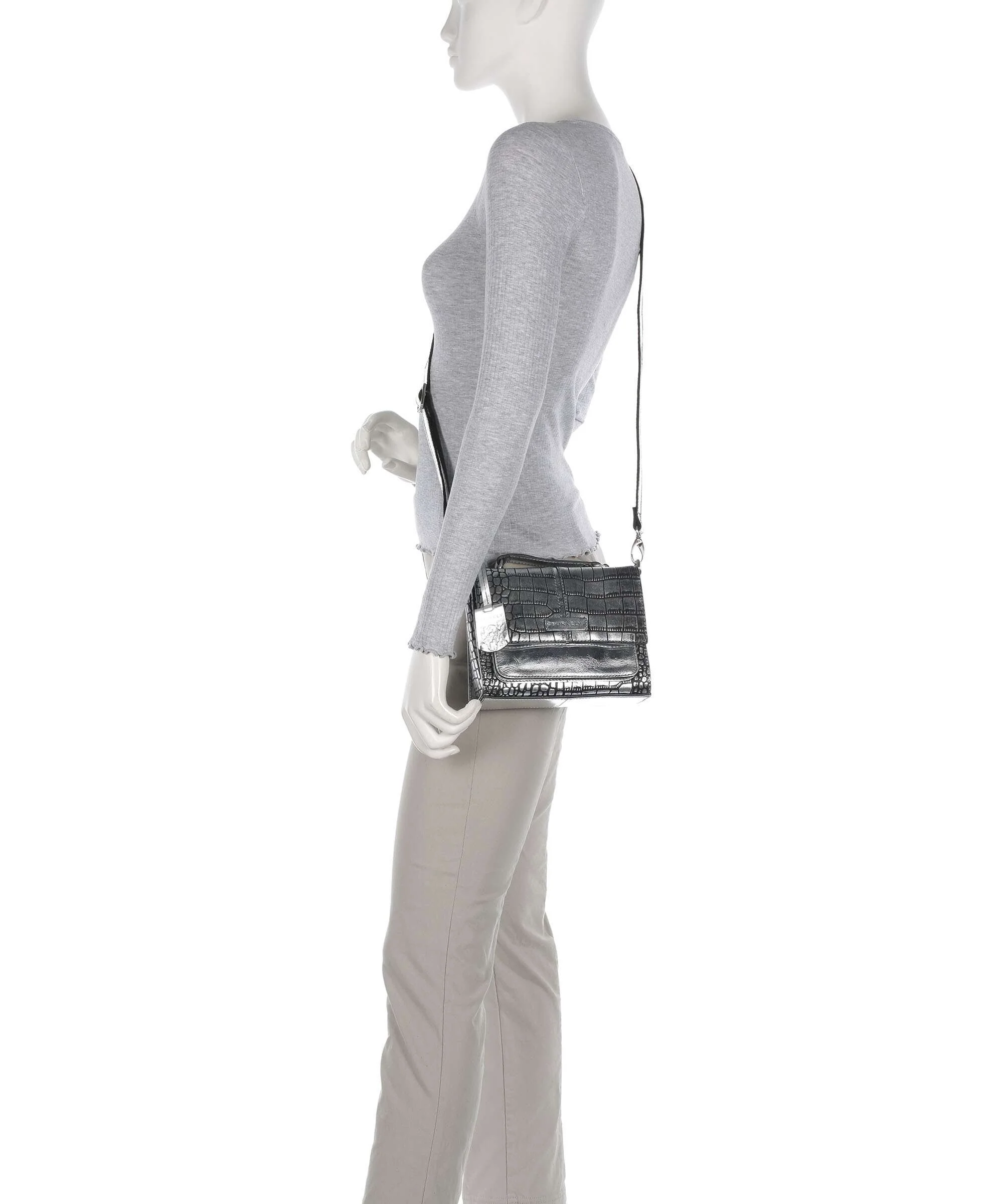 Burkely Cool Colbie Crossbody bag simply silver - Image 3