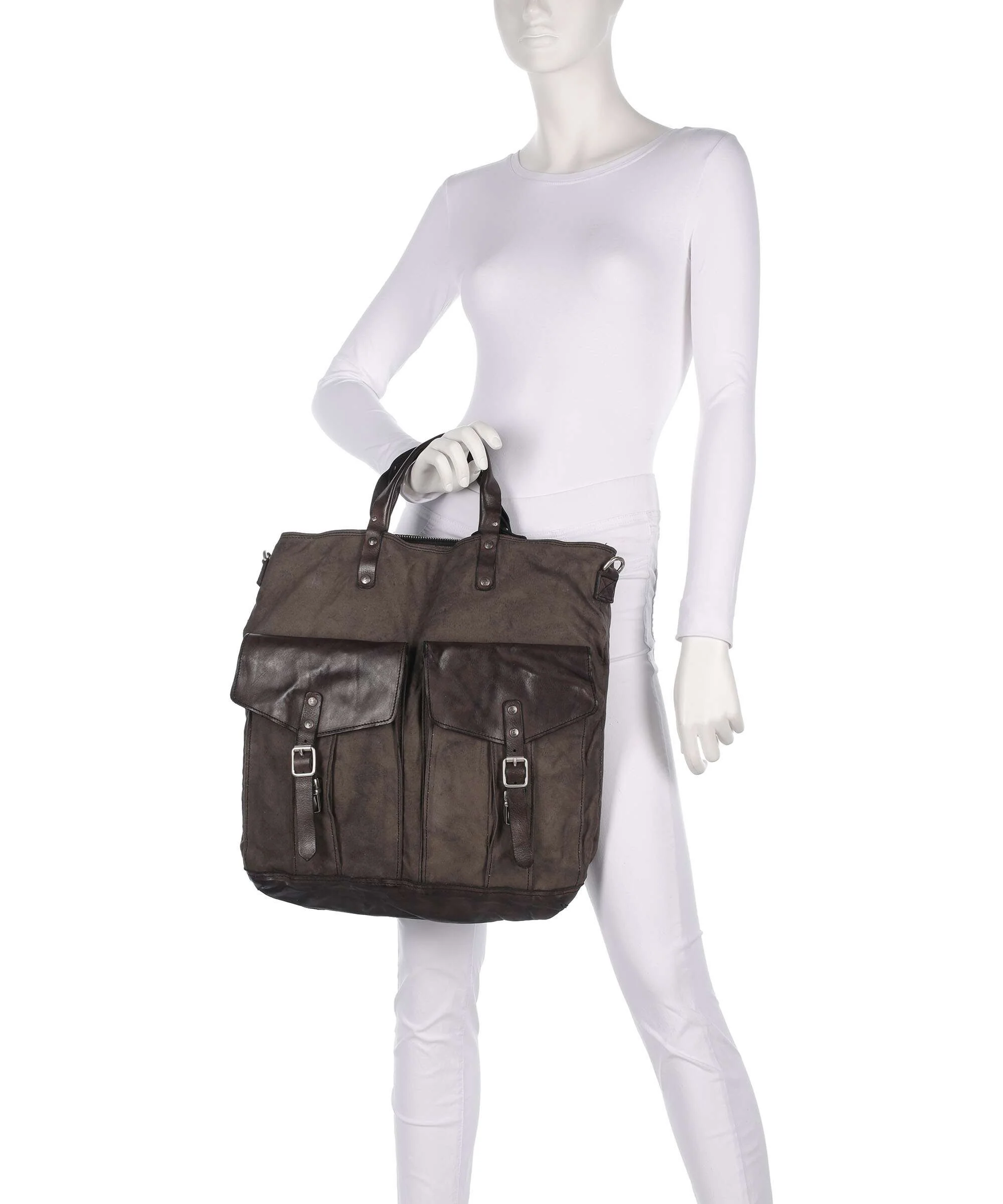 Campomaggi Backpack bag verde militare/grigio - Image 3