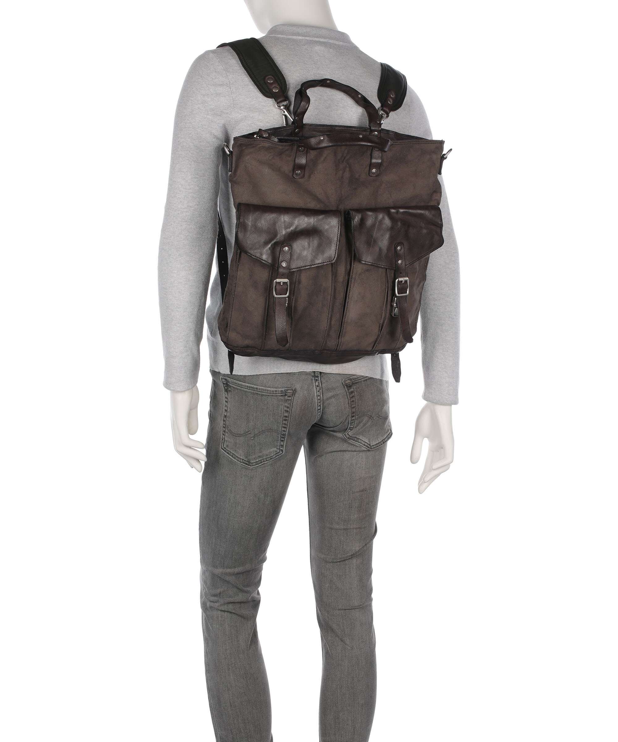 Campomaggi Backpack bag verde militare/grigio - Image 4