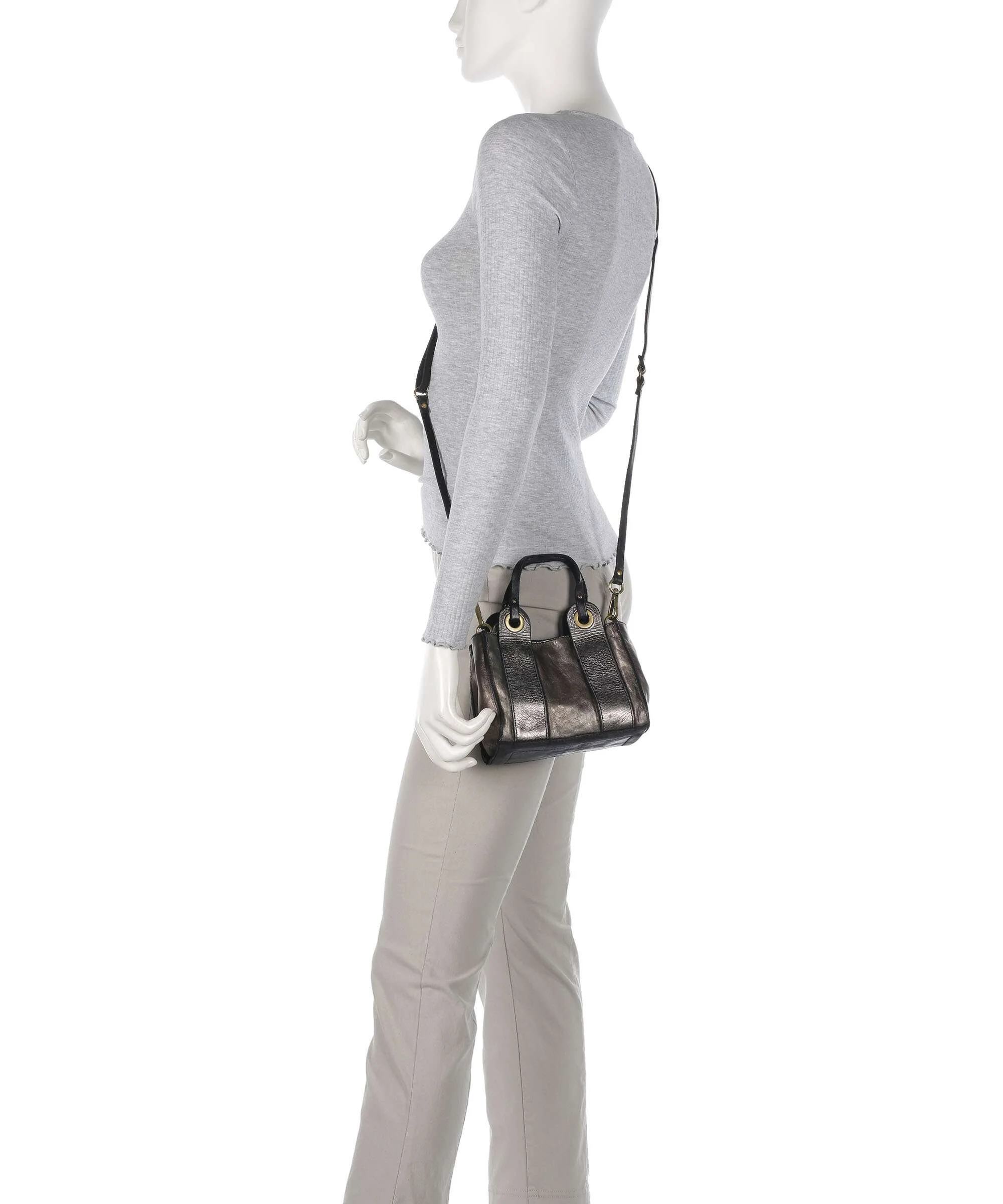 Campomaggi Crossbody bag lead grey - Image 3