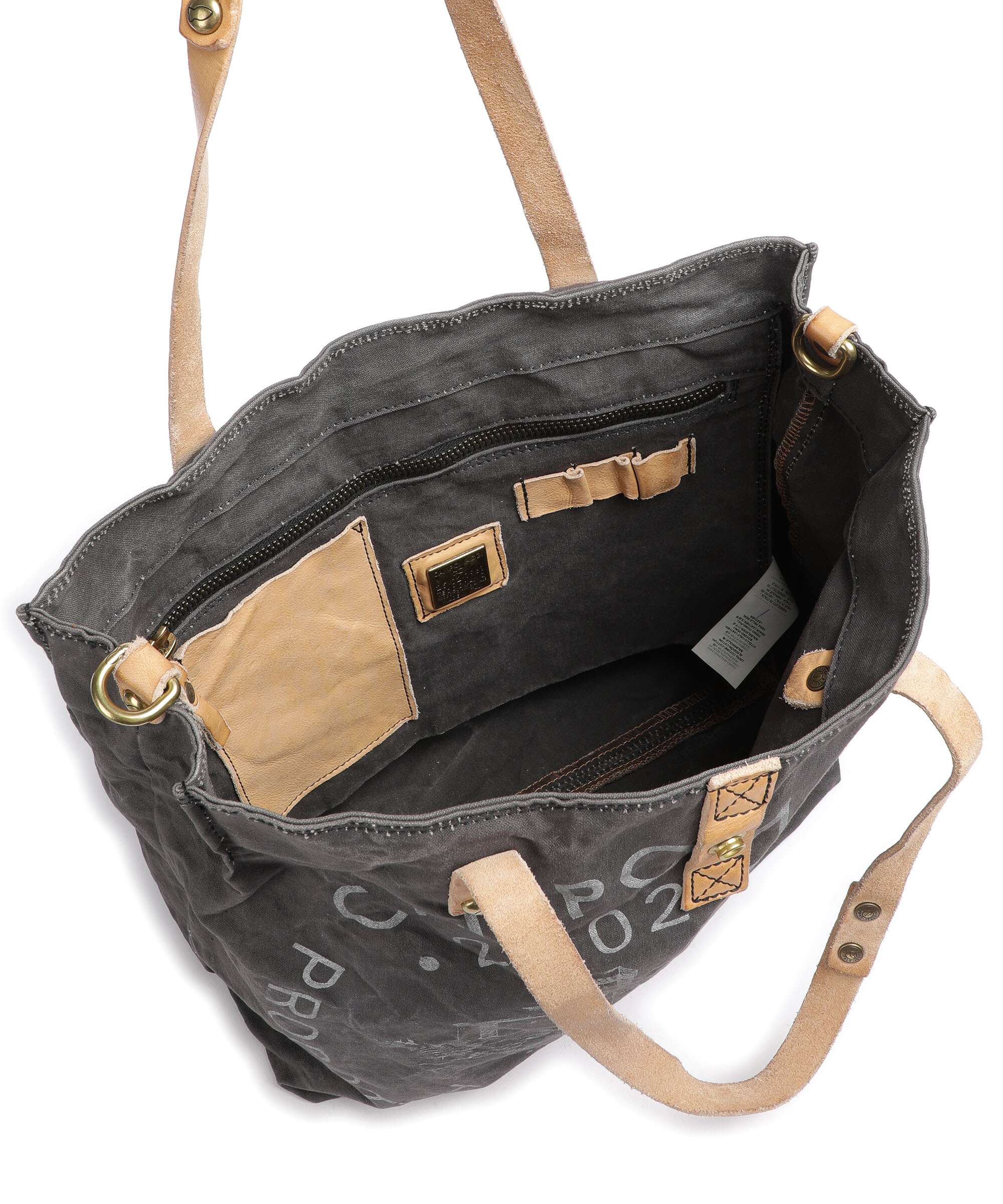 Campomaggi Tote bag grey/natural/silver - Image 6