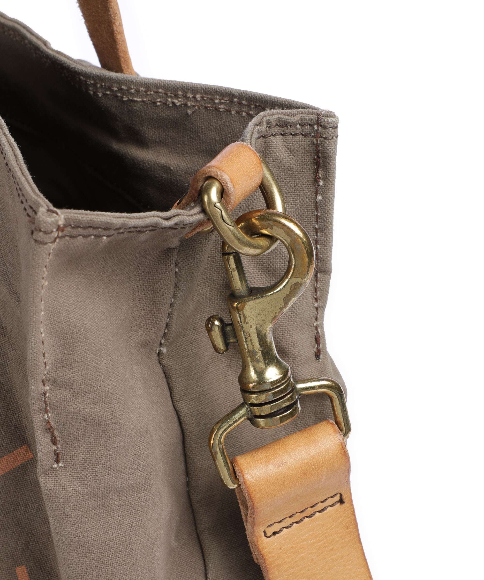 Campomaggi Tote bag verde militare/naturale/albicocca - Image 4