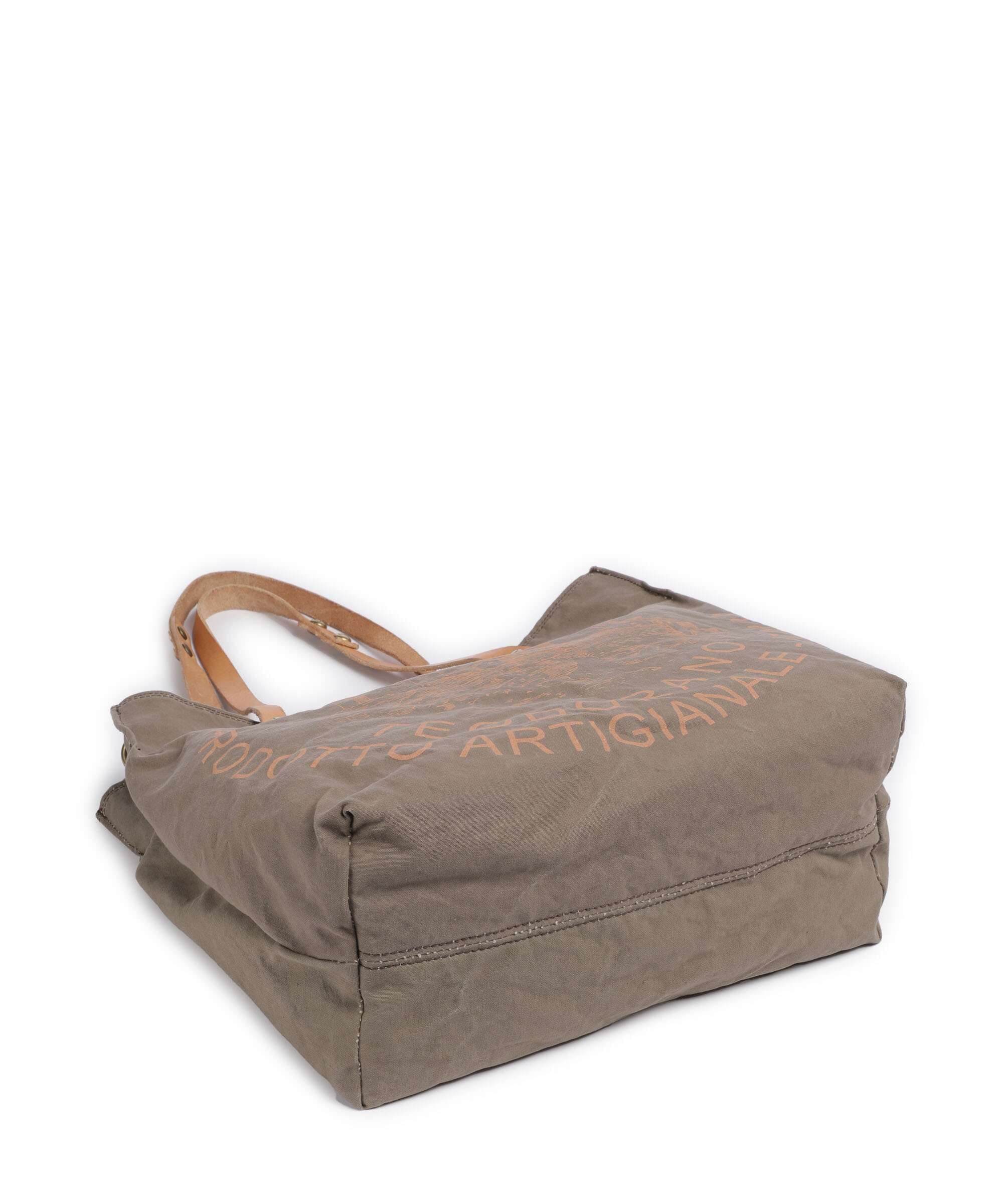 Campomaggi Tote bag verde militare/naturale/albicocca - Image 5