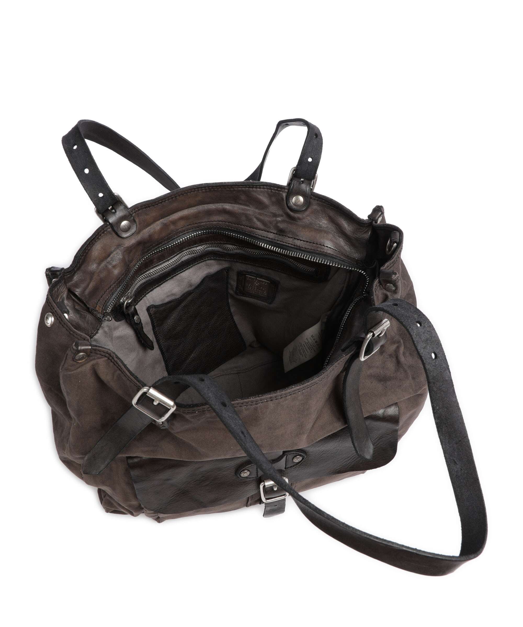 Campomaggi Tote bag verde militare/grigio - Image 6