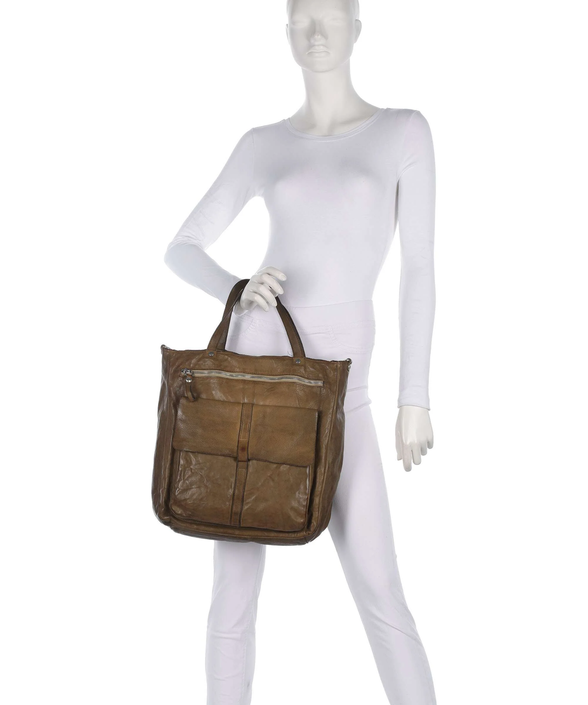 Campomaggi Tote bag verde militare - Image 3