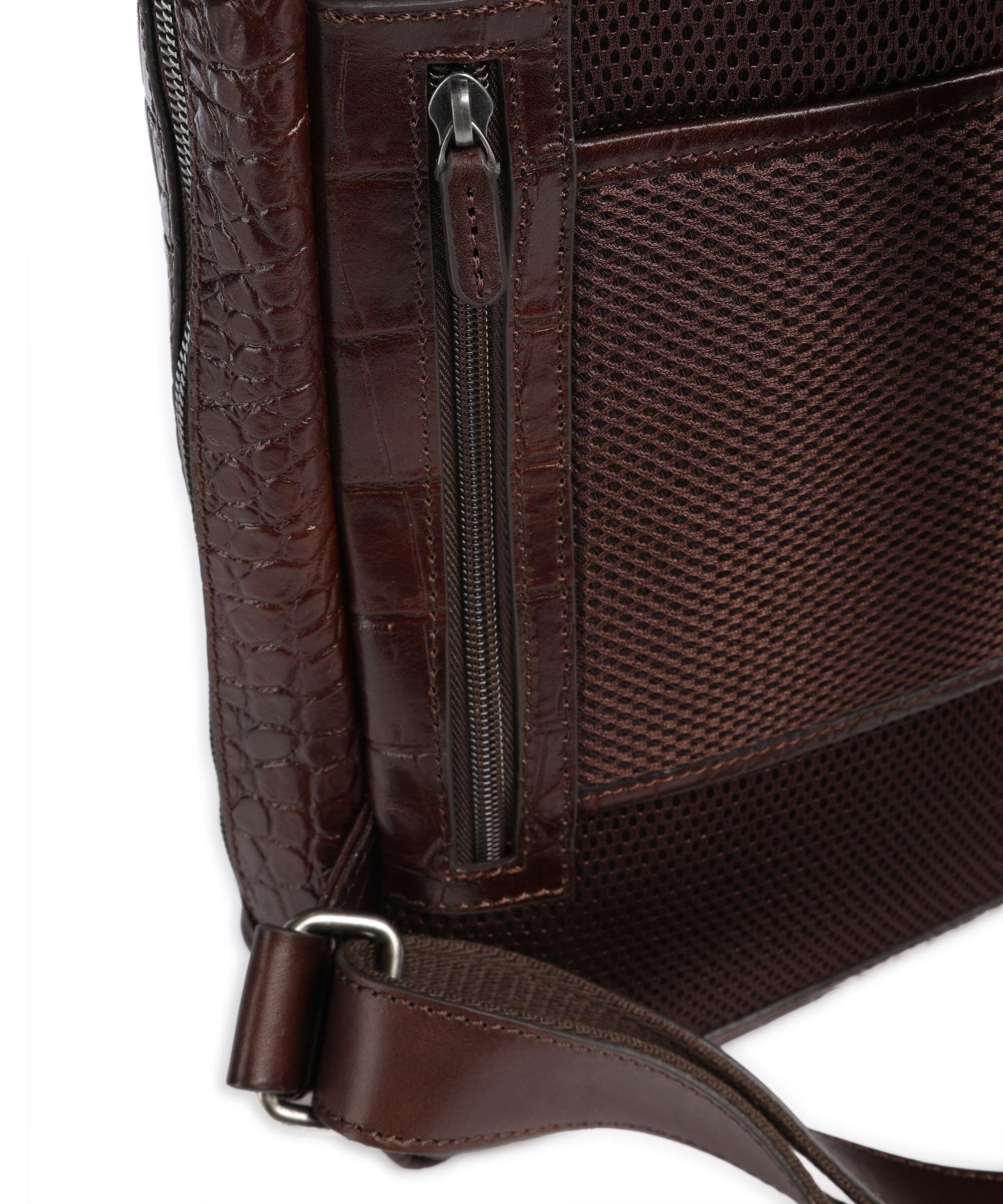 Castelijn & Beerens Croco Emma Backpack mocca - Image 4